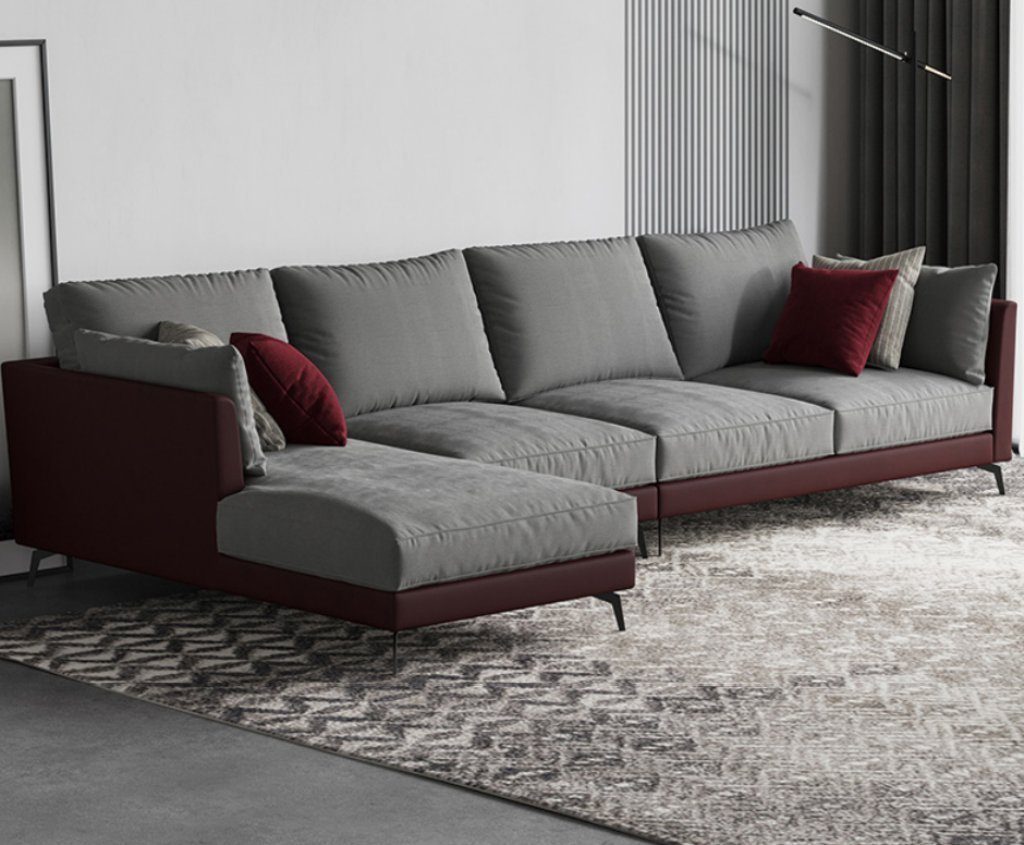JVmoebel Ecksofa, Couch L-Form Polster Ecksofa Garnitur Sofa Sofa Stoff Wohnlandschaft
