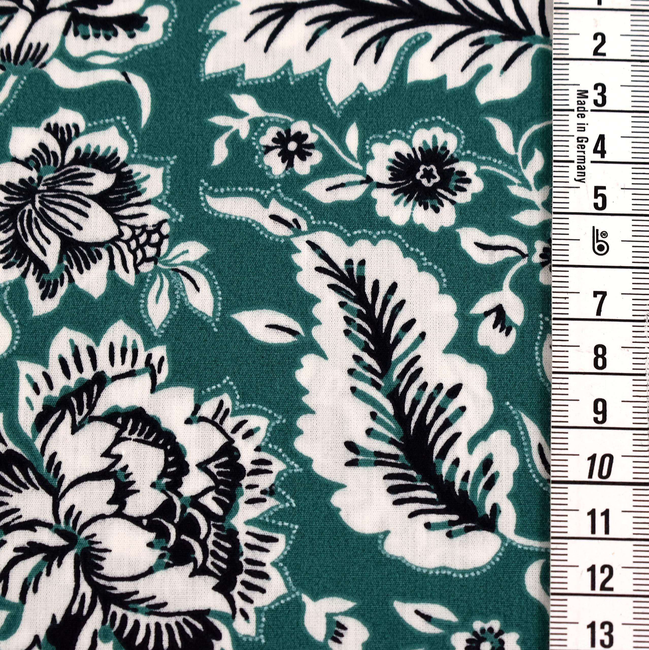 MAGAM-Stoffe Stoff Blumen, Baumwollstoff aus Frankreich OEKO-TEX Meterware ab 50cm