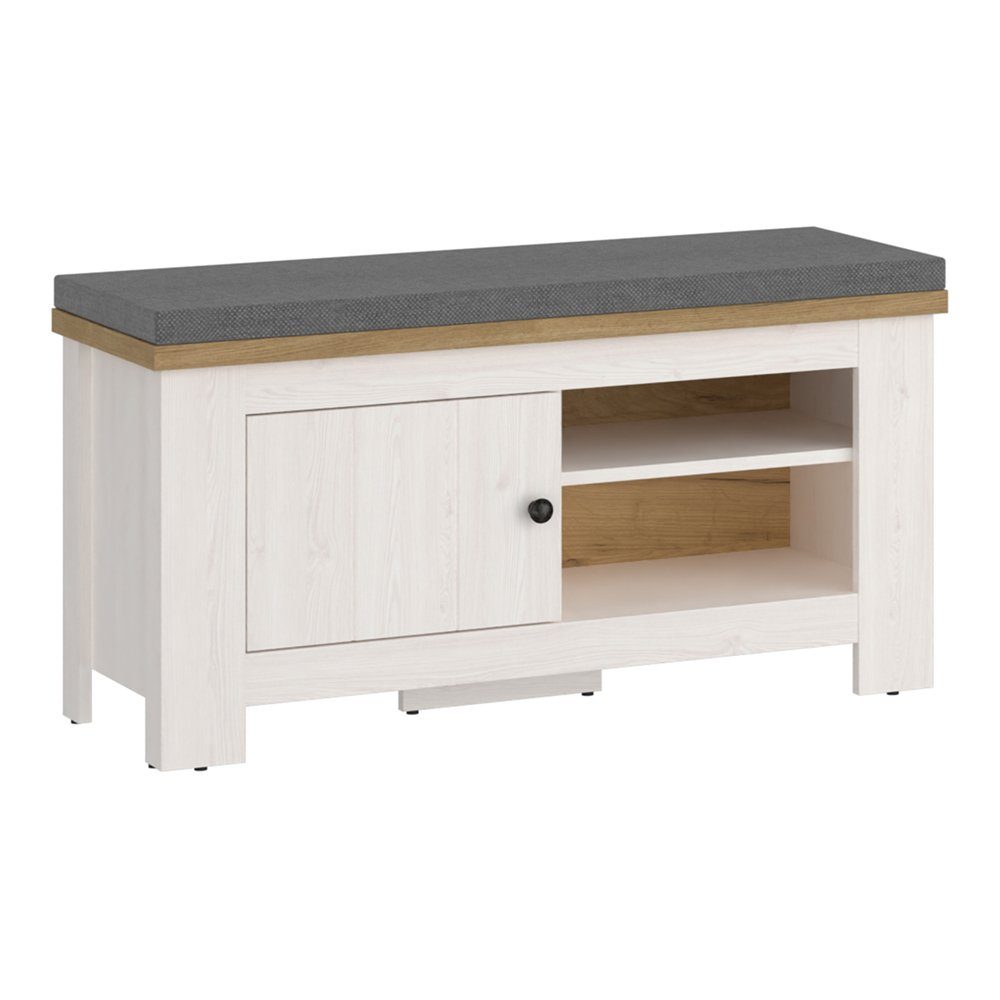 Lomadox Garderoben-Set COSLADA-129, (Spar-Set, 2-St), Sibiu Larche Nb. weiß, Eiche Nb., Landhausstil, 2-teilig