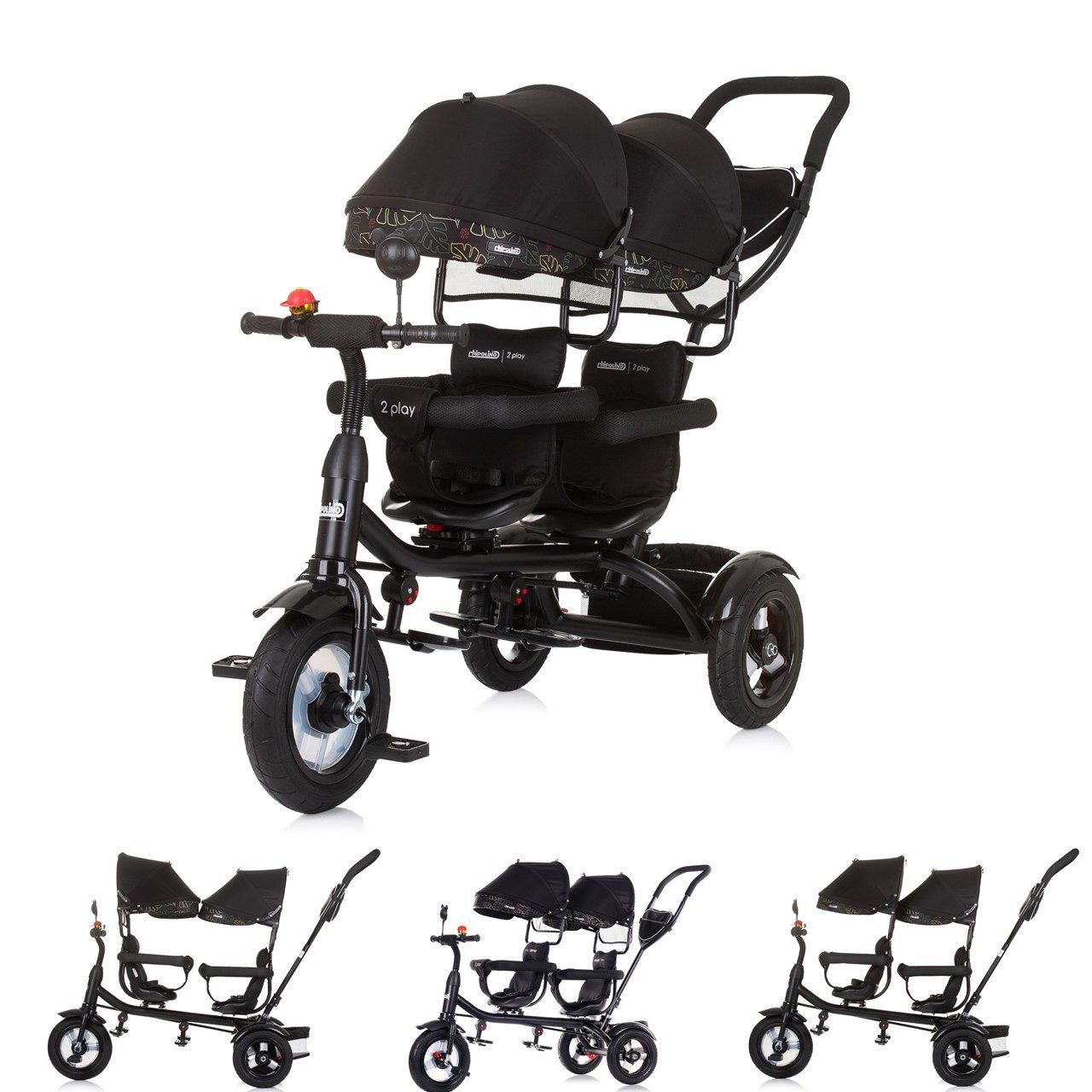Chipolino Dreirad Geschwisterdreirad Tricycle 2Play, zwei günstig online kaufen