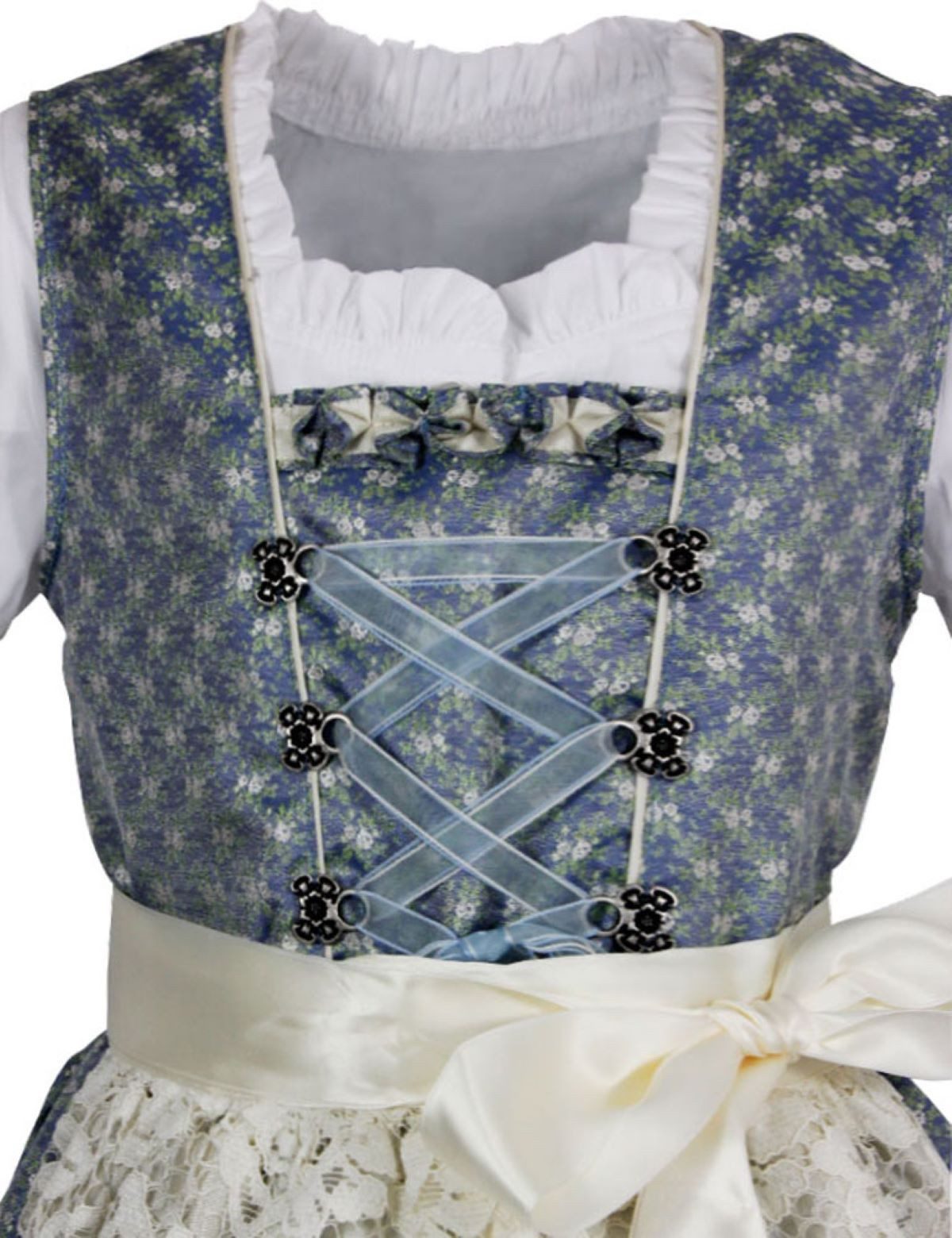 Isar-Trachten Dirndl Isar-Trachten Kinder Dirndl 'Sarah' 3-tlg. mit Blu