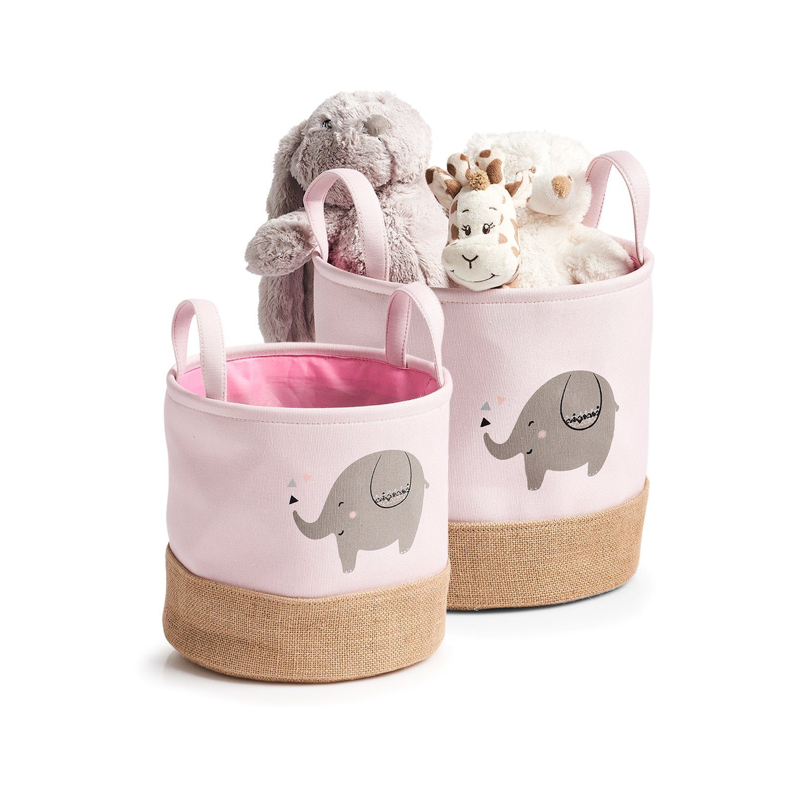 Aufbewahrungskörbe Aufbewahrungskorb Elefant Kinderzimmer HTI-Living 2er-Set 2 St), (Set, Spielzeugkorb