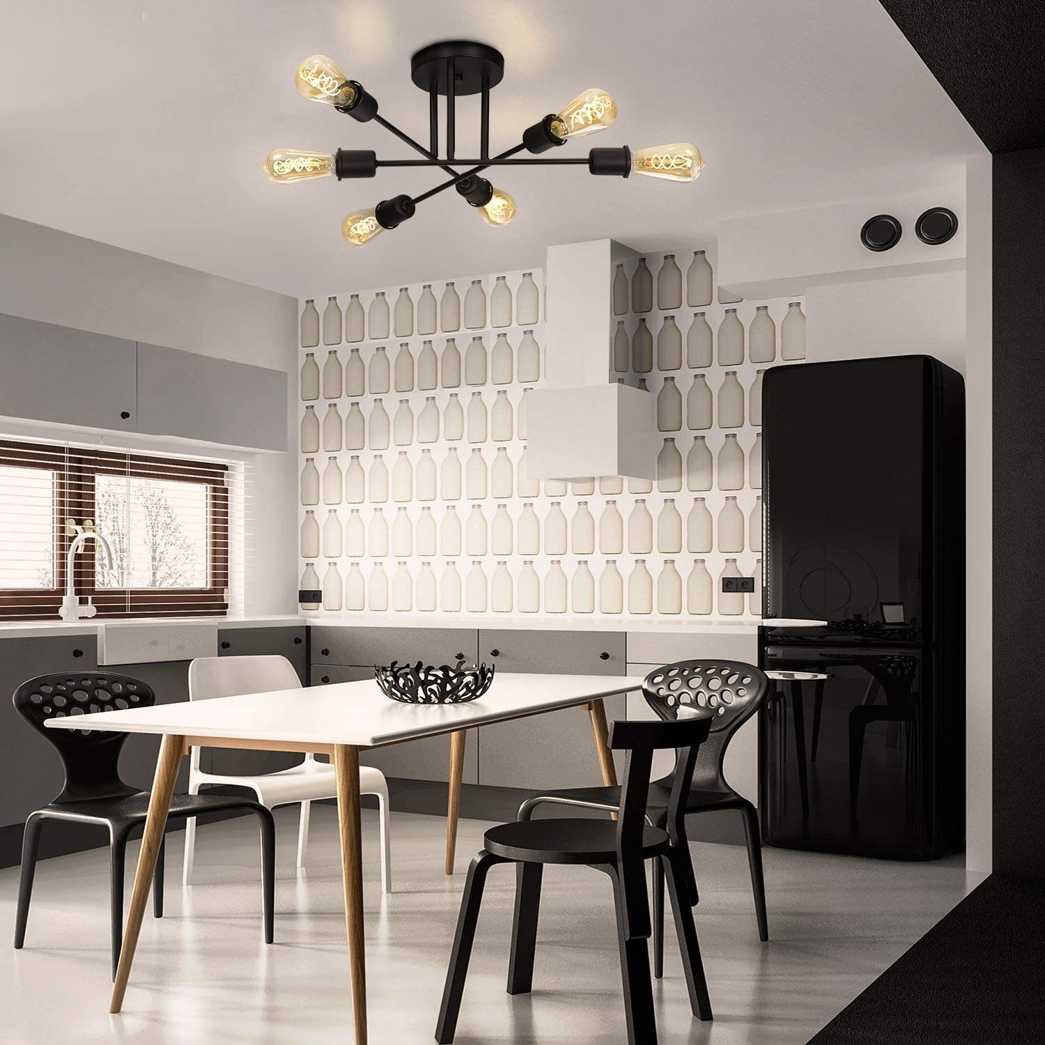 ZMH Deckenleuchte Deckenlampe Vintage Wohnzimmer E27, günstig online kaufen