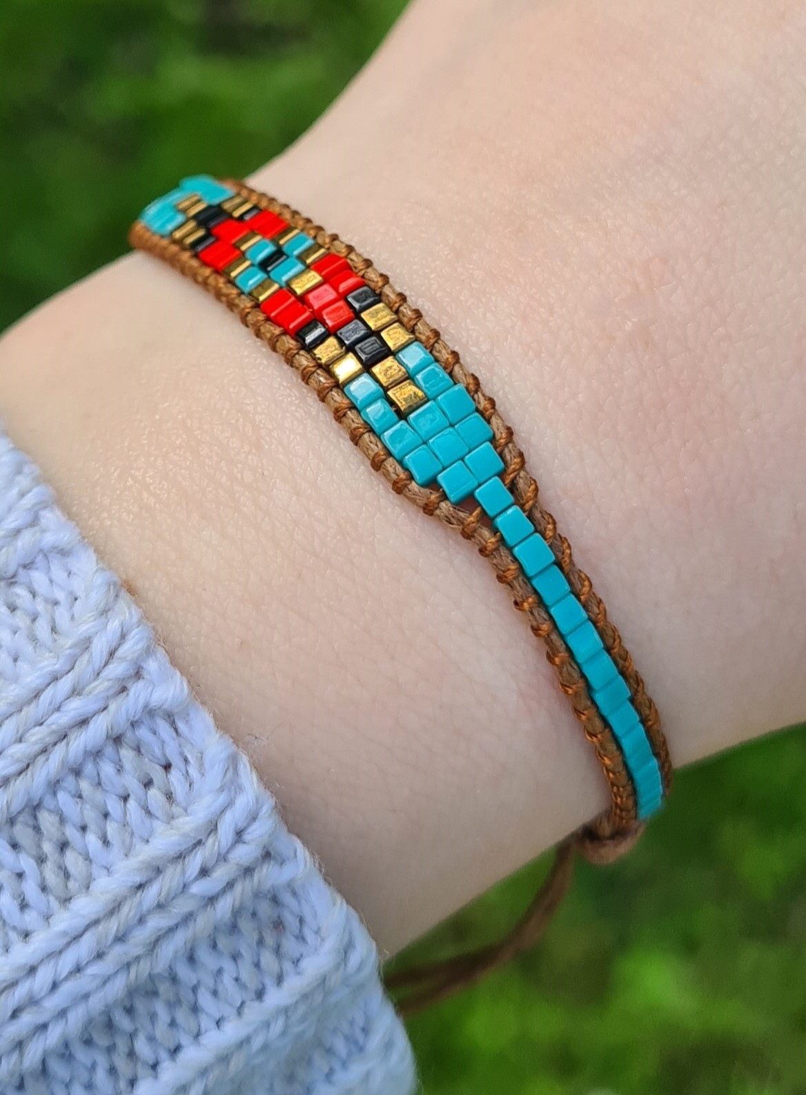 NAHLE Freundschaftsarmband Geflochtenes Miyuki Perlenarmband Boho Surfer Armband (1-tlg., inkl. Schmuckbox)