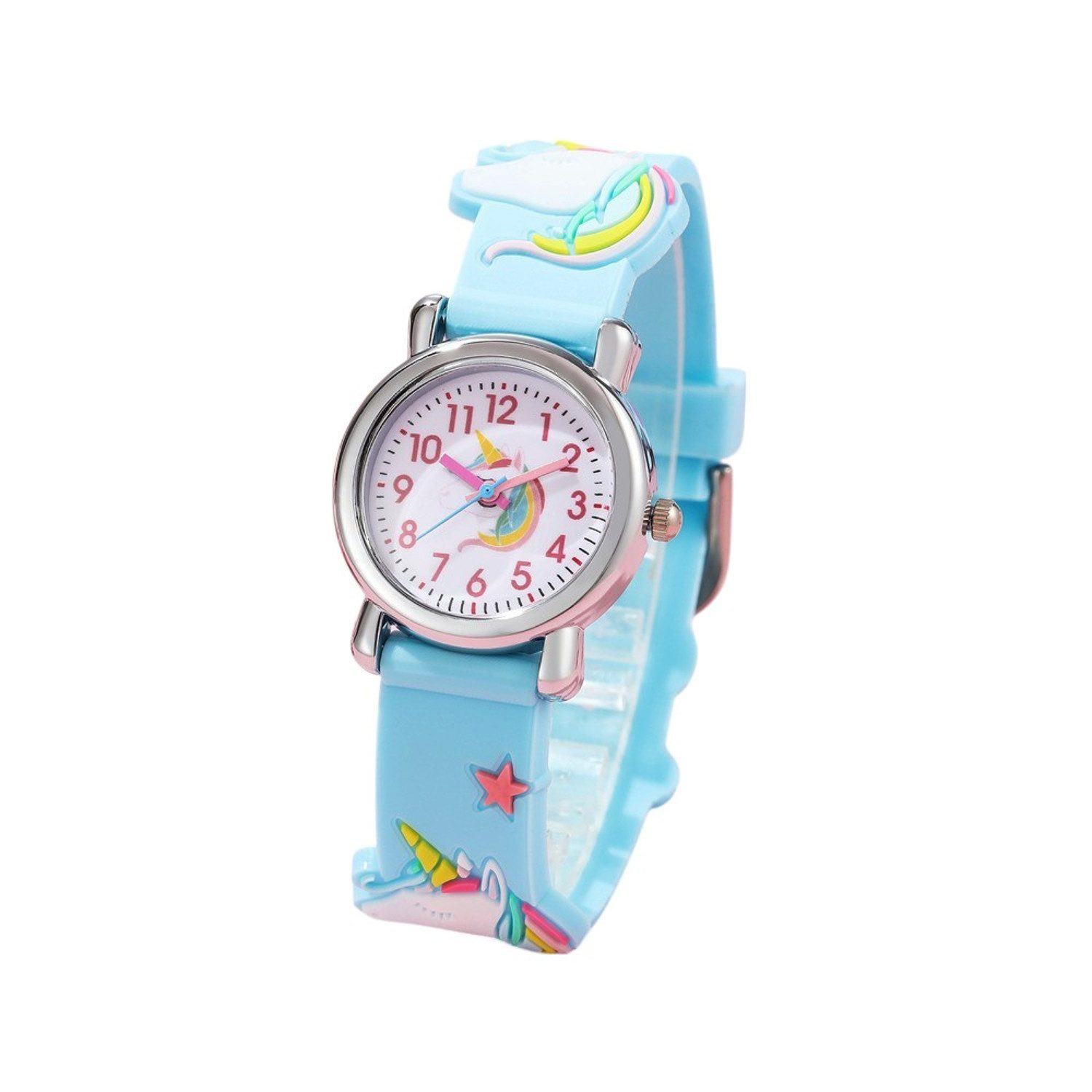 Quarzuhr Kinderuhr Einhorn rosa od. blau