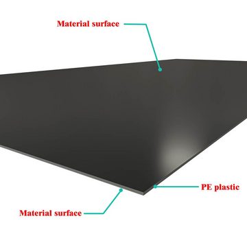 duschspa Duschrückwand 3mm schwarz PE-Aluminium Duschwandpaneele Duschwand, (Set), einfache Montage