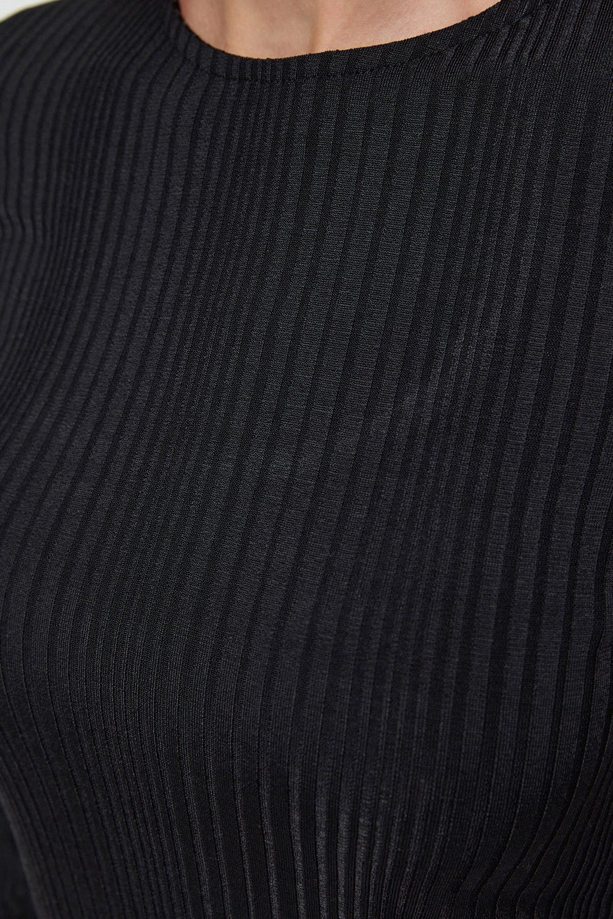 No Matter What Blusentop Langärmelige, rückenfreie Bluse mit Schnallendetail