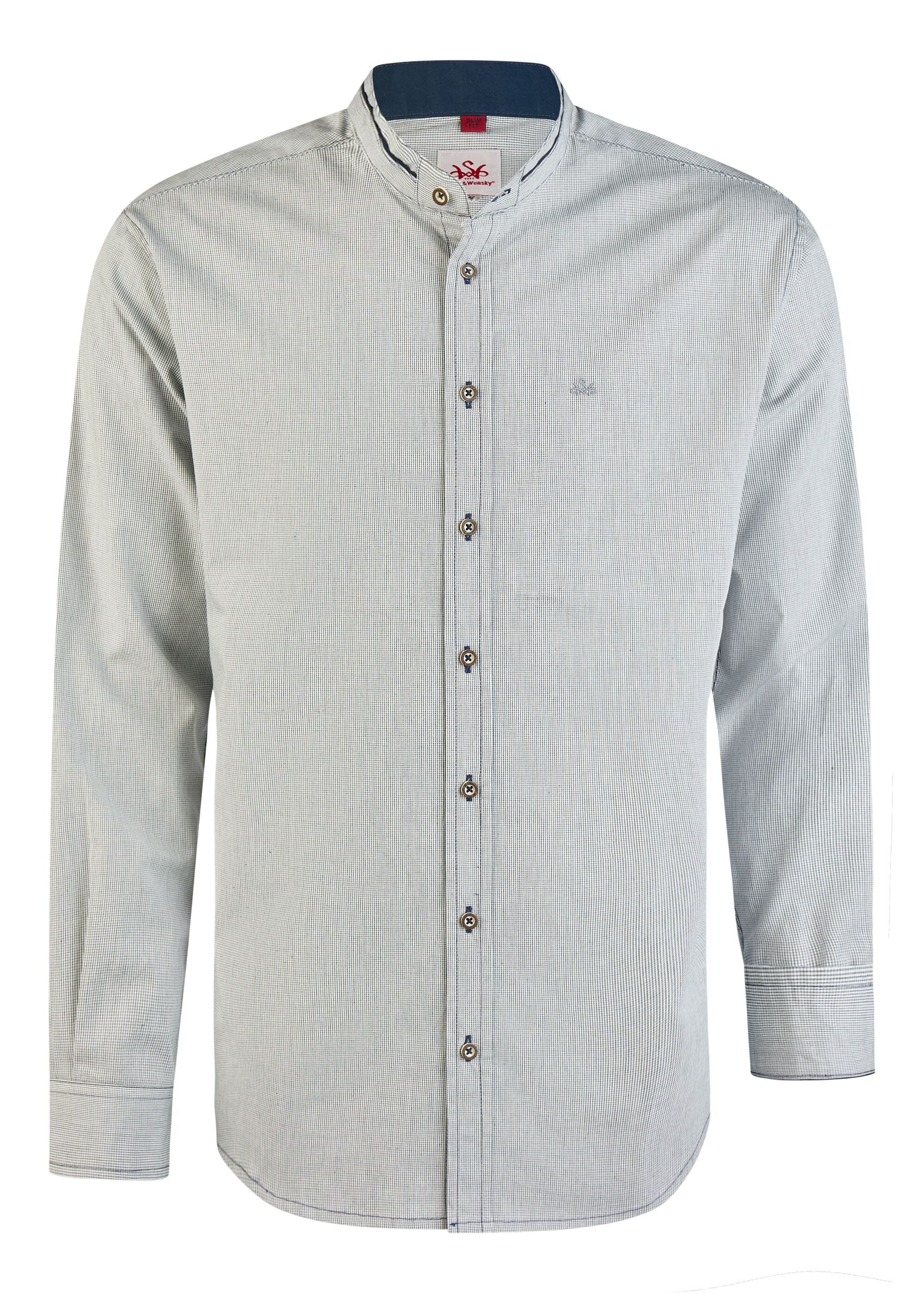 Spieth & Wensky Trachtenhemd Hubertus aus reiner Baumwolle, in Slim Fit