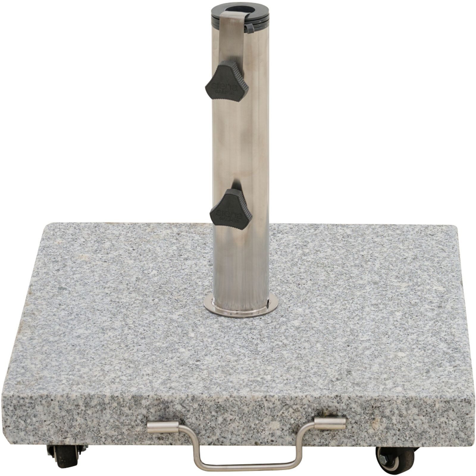 Siena Garden Kunststoffschirmständer Schirmständer ENNIO 28 kg Granit hellgrau mit Rollen Ø 25–48 mm