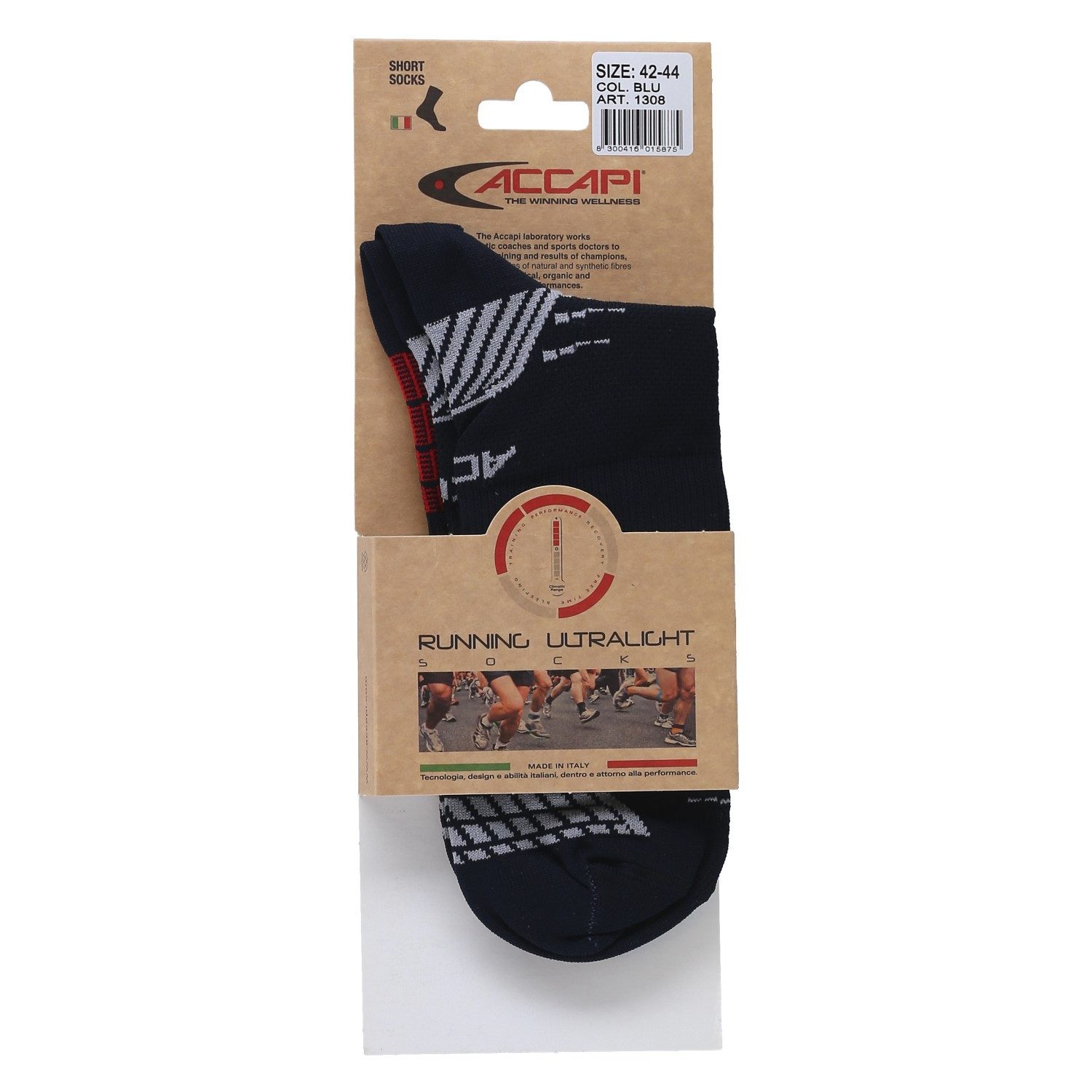 Accapi Laufsocken Quarter Running Touch Ultralight navyblau - 1 Paar