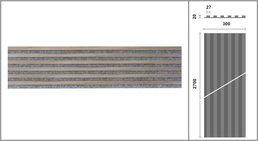 marbet design Wandpaneel, (Lamellenwand Woodline 270x30cm günstig online kaufen
