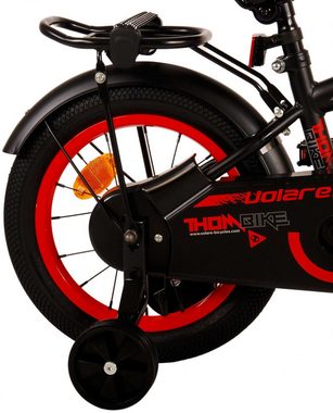 Volare Kinderfahrrad Kinderfahrrad Thombike für Jungen 14 Zoll Kinderrad in Schwarz Rot