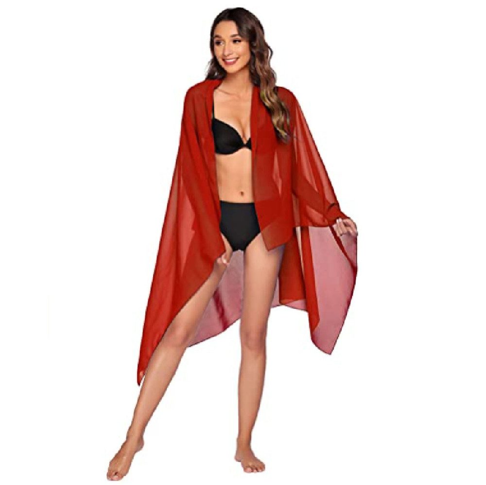 Agger Strandrock Strand-Sarong für Damen, Transparenter bikini tuch,Wickeltuch Wickelrock oder Bikini Cover-up,sommerlicher Strand- und Urlaubsschutz