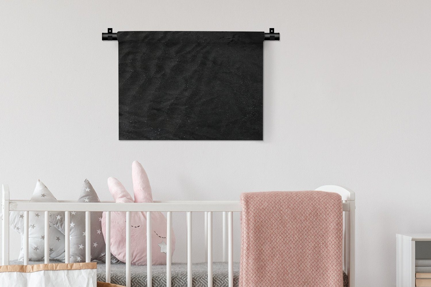 Wanddeko MuchoWow Strand, - - Weiß für Kleid, Wandbehang, - Wohnzimmer, Wanddekoobjekt Schwarz Kinderzimmer Schlafzimmer, Sand