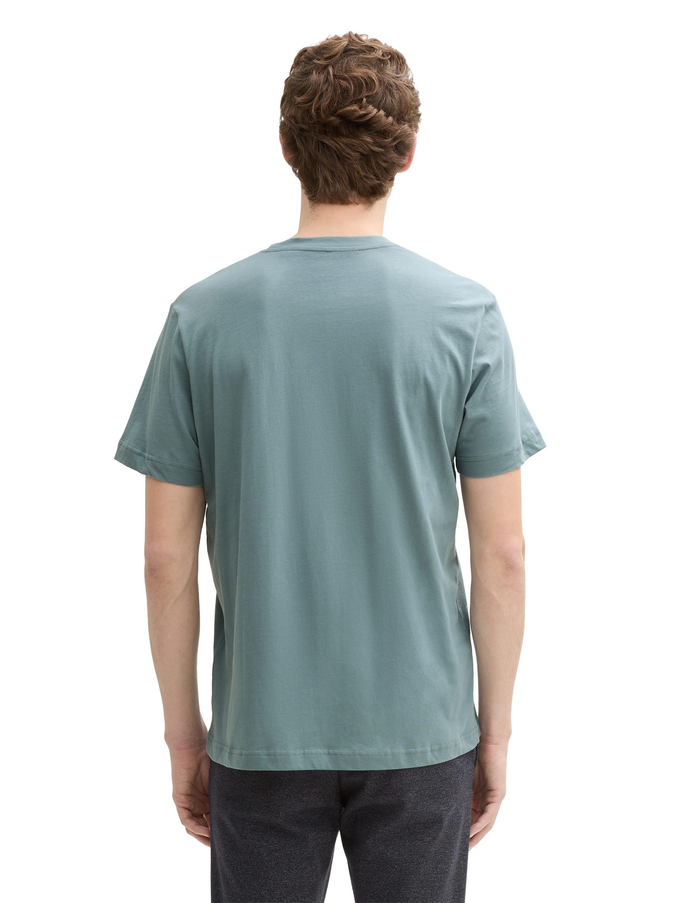 Tom Tailor Herren T-Shirt PRINTED CREWNECK - Regular Fit günstig online kaufen