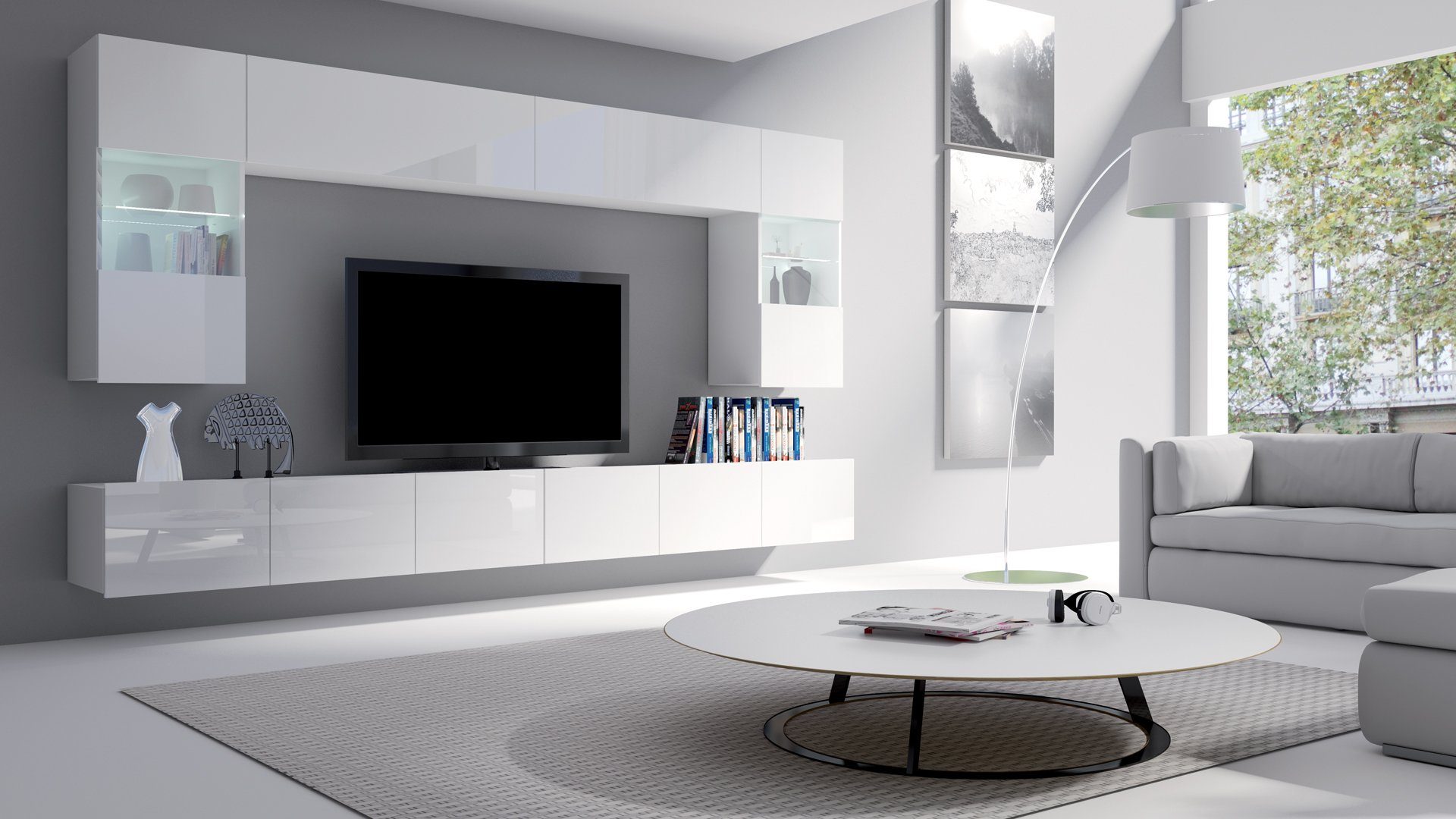 99rooms Wohnwand Bietula, (Set (6-St), Wohnzimmer-Set), günstig online kaufen