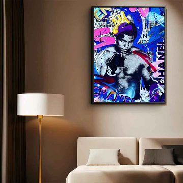 DOTCOMCANVAS® Leinwandbild ALI BRAND GRAFFITI, Leinwandbild Muhammad Ali Portrait Boxen Sport luxus Wandbild