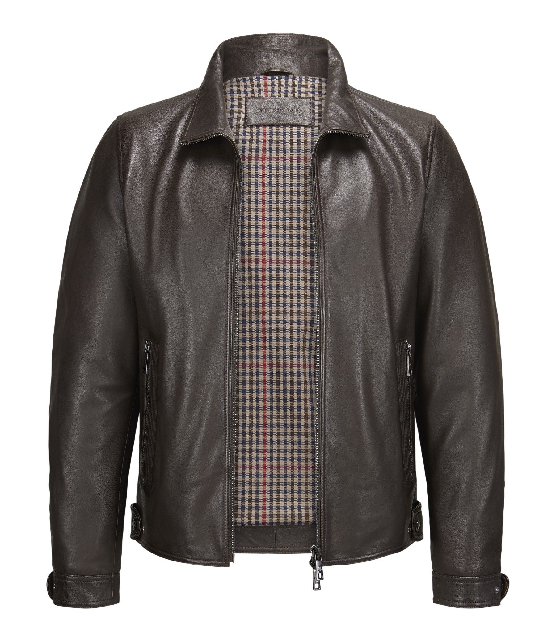 Milestone Lederjacke MSNagano moderner Biker-Look aus günstig online kaufen
