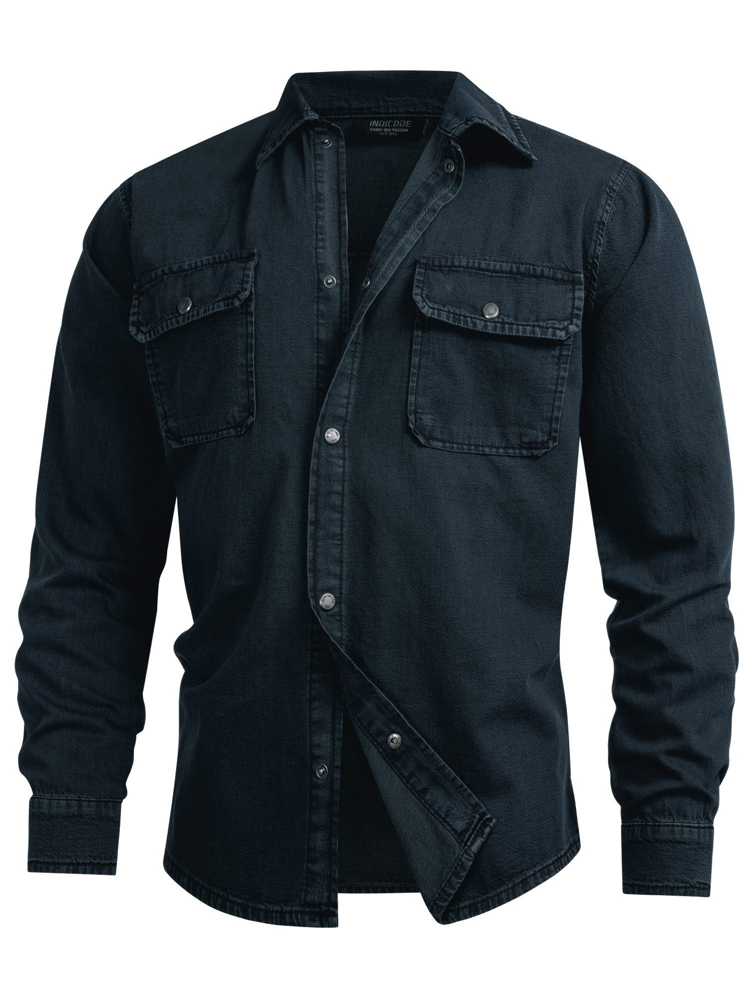 Indicode Langarmhemd Herren INCooplon Herrenhemd Langarm günstig online kaufen