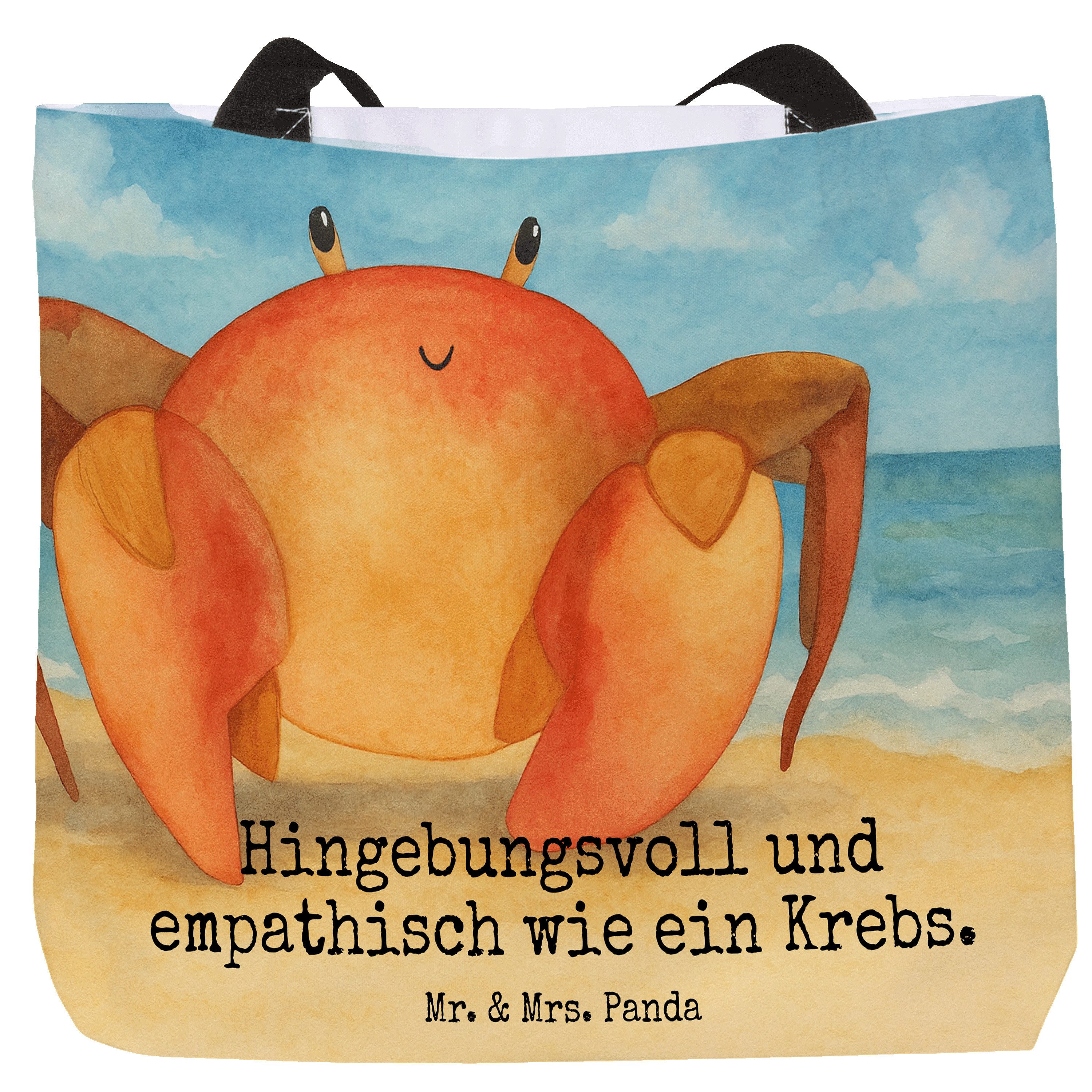 Shopper Sternzeichen Krebs Design, Einkaufstasche, Weiß, Geburtstag Juni, Lap