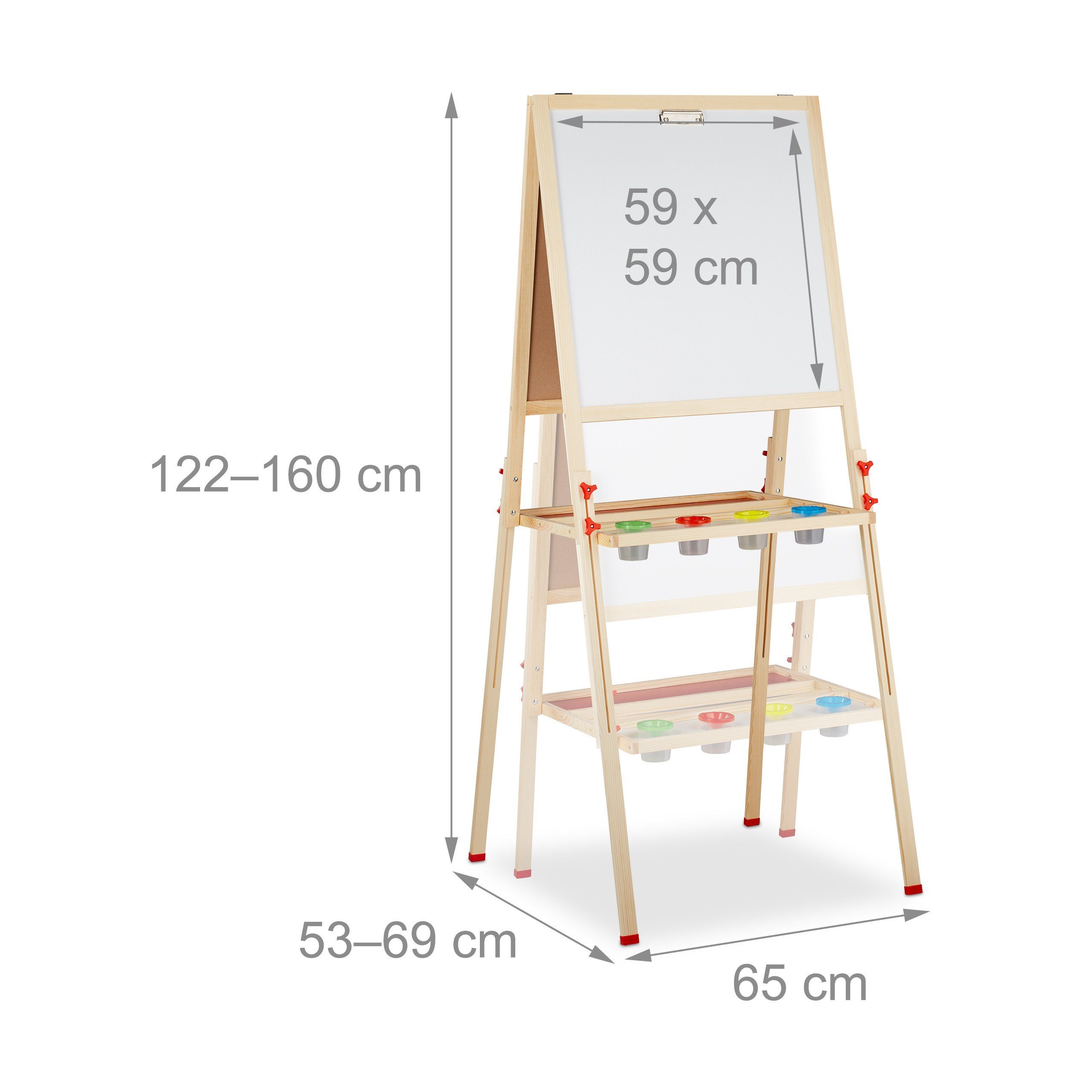relaxdays Standtafel Kinder mit Whiteboard