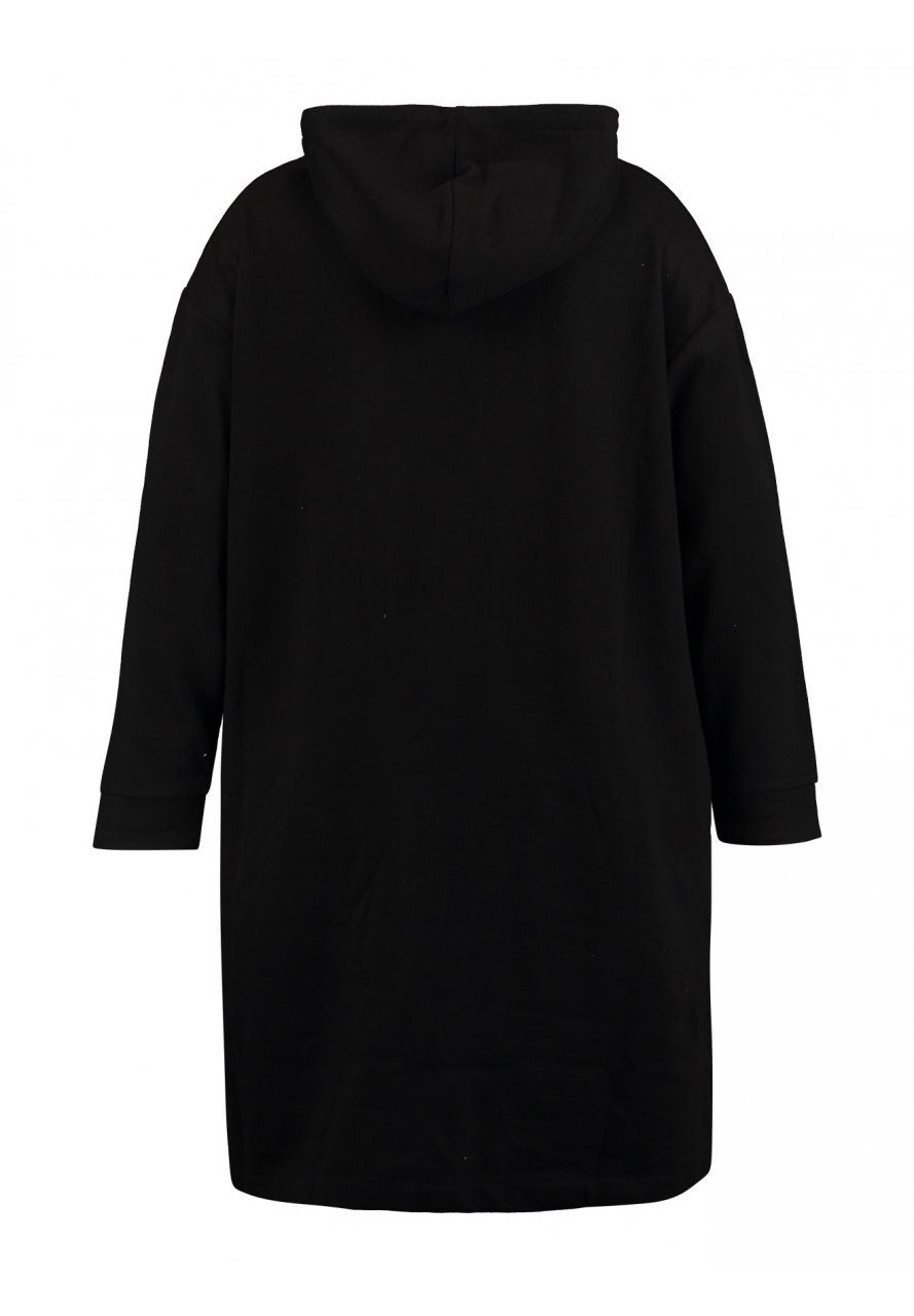 Z-One Shirtkleid in Schwarz Übergröße Plus Pullover SWERA Sweater Kleid Mini (lang) Size Dress Hoodie 5096
