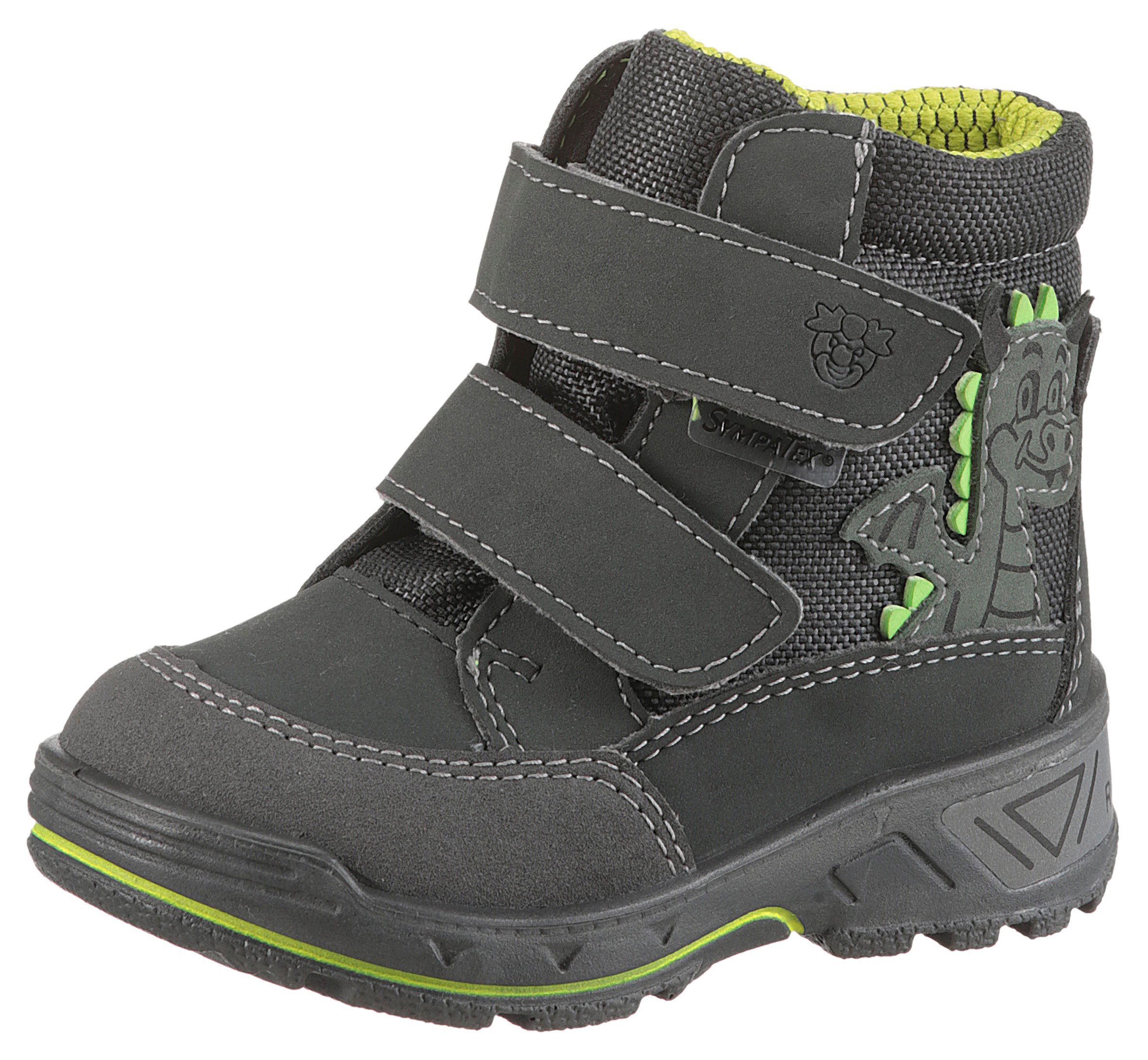 PEPINO by RICOSTA Draki WMS: mittel Winterstiefel Klettschuh mit Sympatex, Lauflernschuh, Größenschablone zum Download