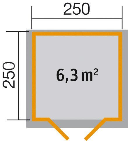 Gartenhaus Gr.2, Jens weka BxT: cm 288x280