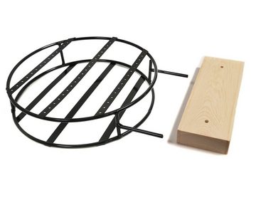 Yudu Schmuckständer Ohrringständer Ohrringhalter „Kreisform“ mit Holzstandfuss