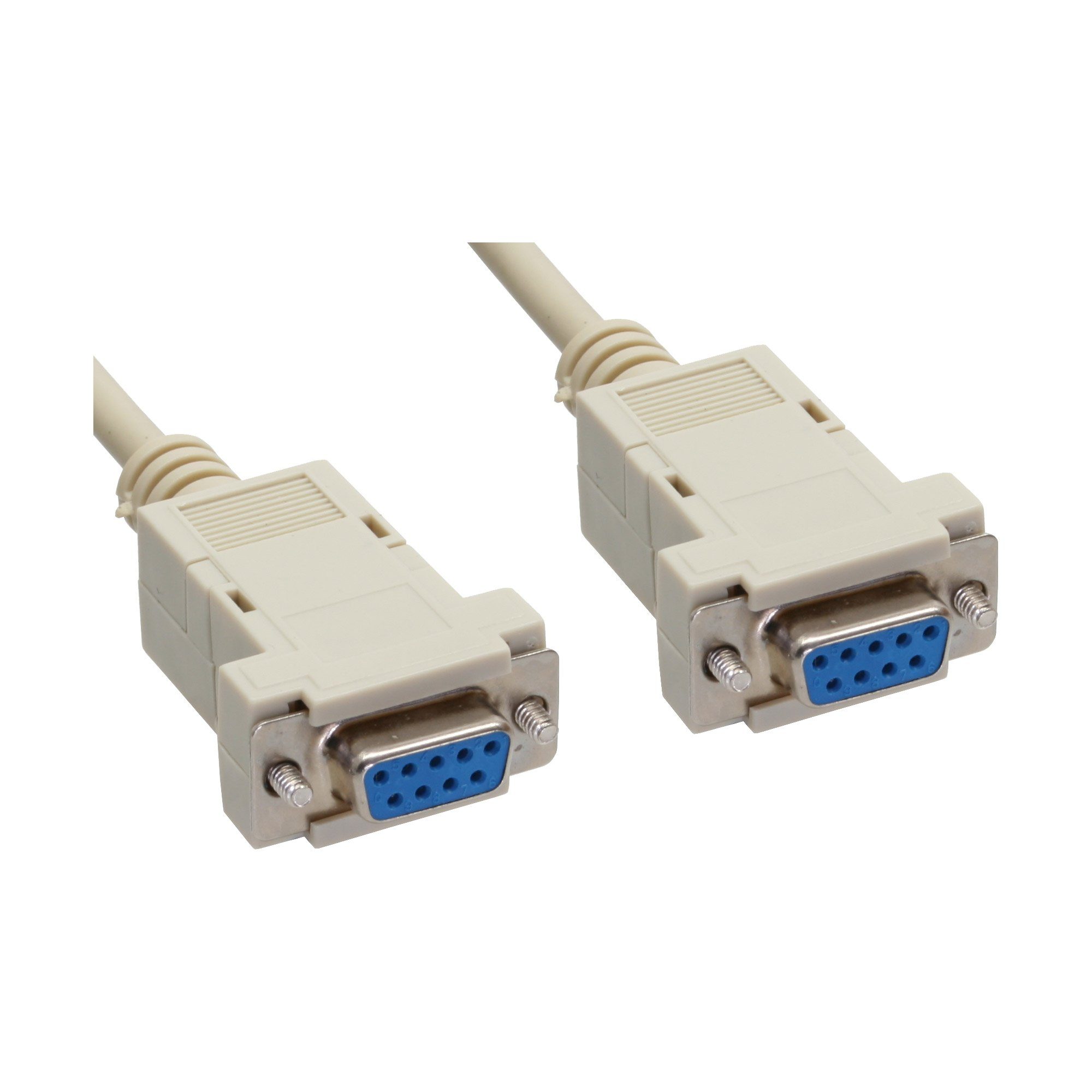 InLine® Nullmodemkabel, 9pol Buchse / Buchse, geklippt, 2m Computer-Kabel