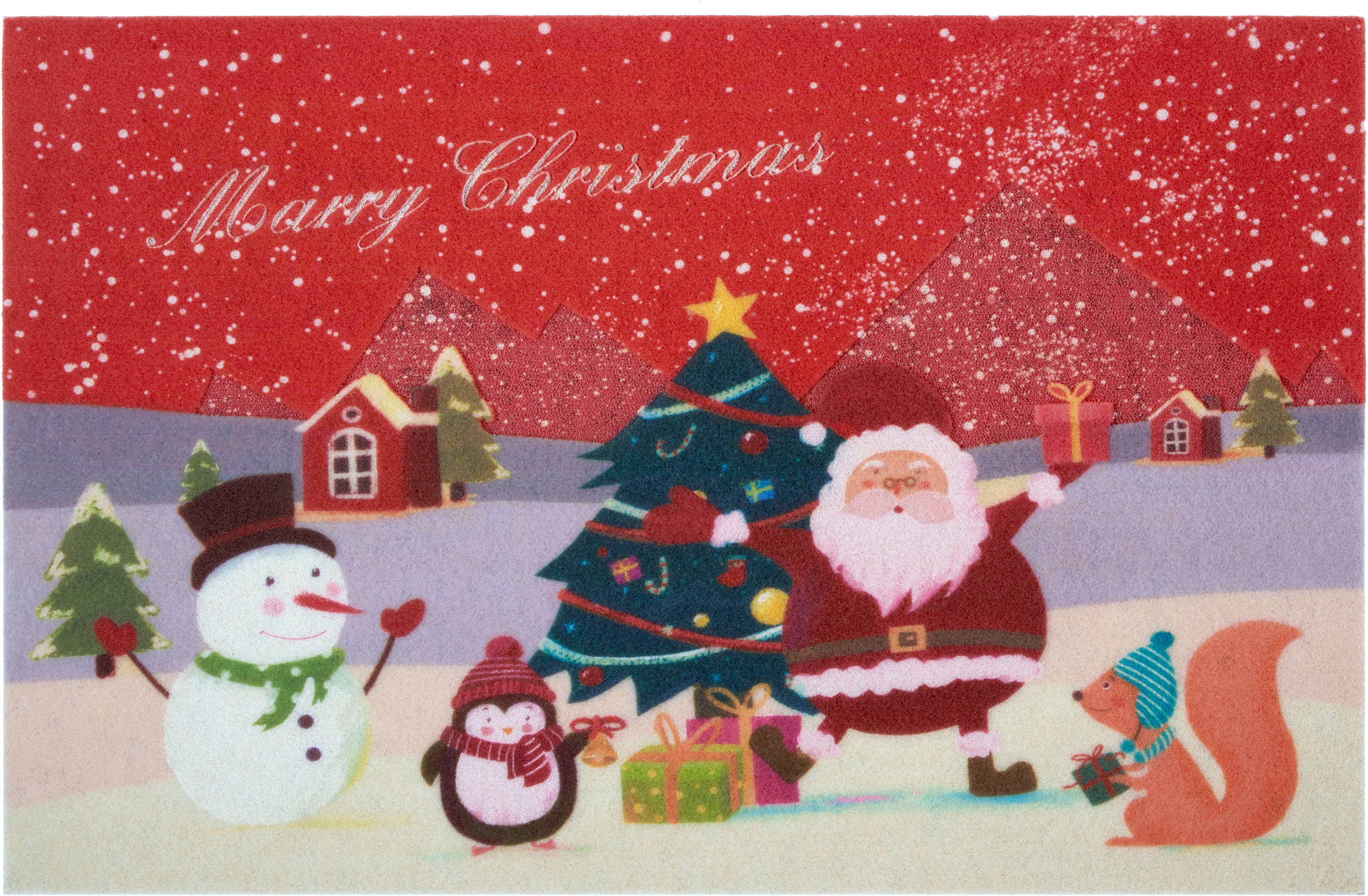 Weihnachten Höhe: Home rechteckig, Schrift-Design, Weihnachten, Fußmatte affaire, mm, Rutschfest, 6 mit Spruch,
