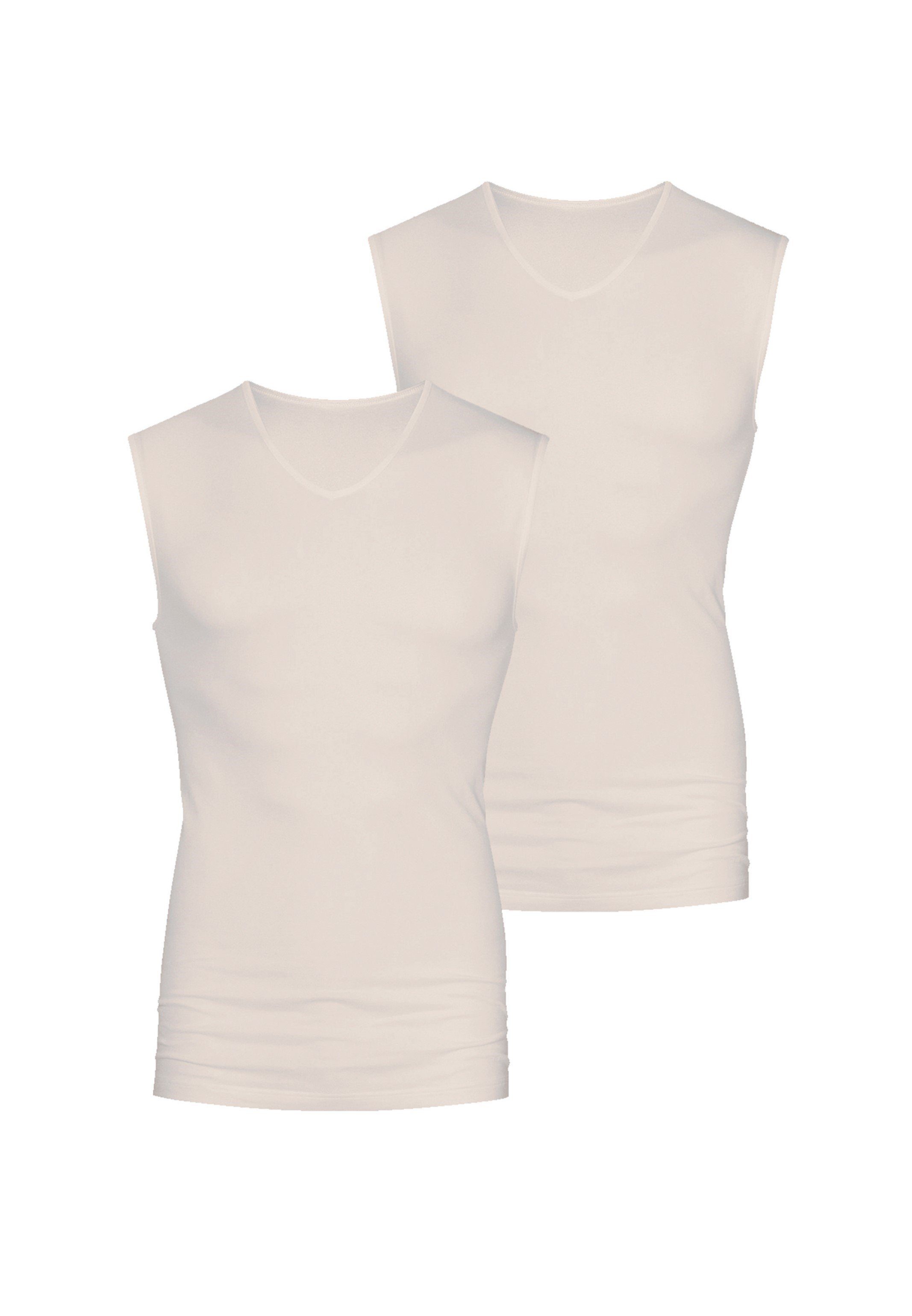 Mey Unterhemd 2er Pack Dry Cotton (Spar-Set, 2-St) Unterhemd / Tanktop - Baumwolle - Thermoregulierend Light-Beige