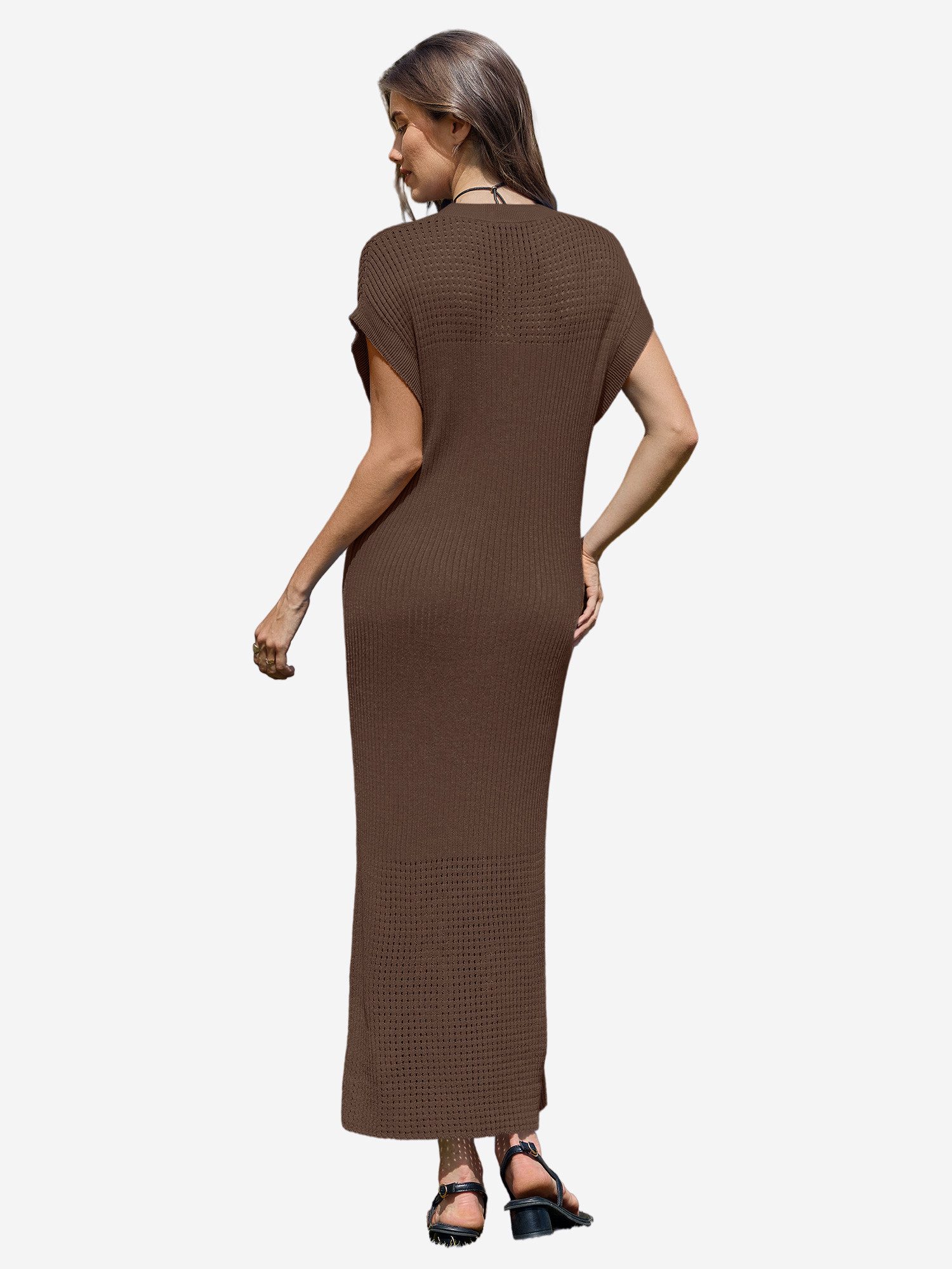 Imily Bela Strickkleid Damen mit Kurzarm und Rundhals Casual (Packung, 1-tl günstig online kaufen