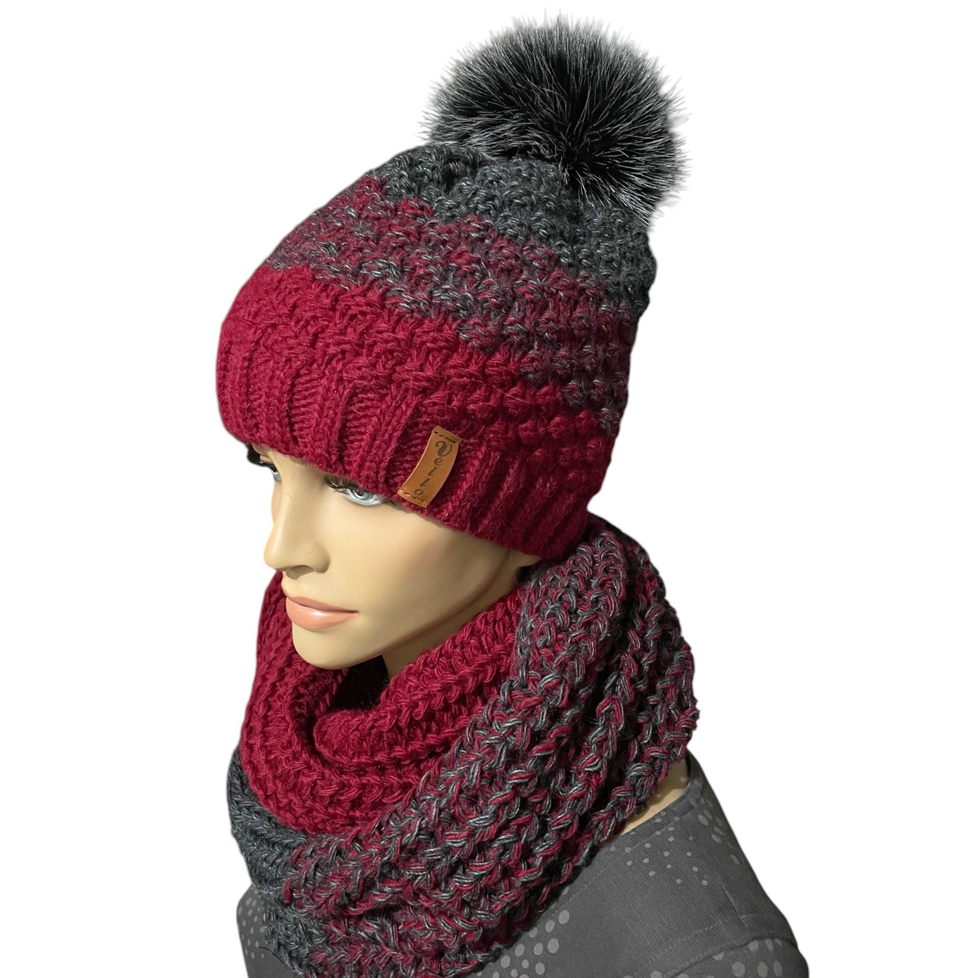 Bommelmütze Damen Mütze & Schal Set 36.64