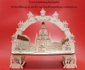 DeColibri Schwibbogen-Fensterbank Schwibbogen Erhöhung Winterdorf, leichter Bausatz, Ost - Erzgebirge Weihnachten Handwerkskunst