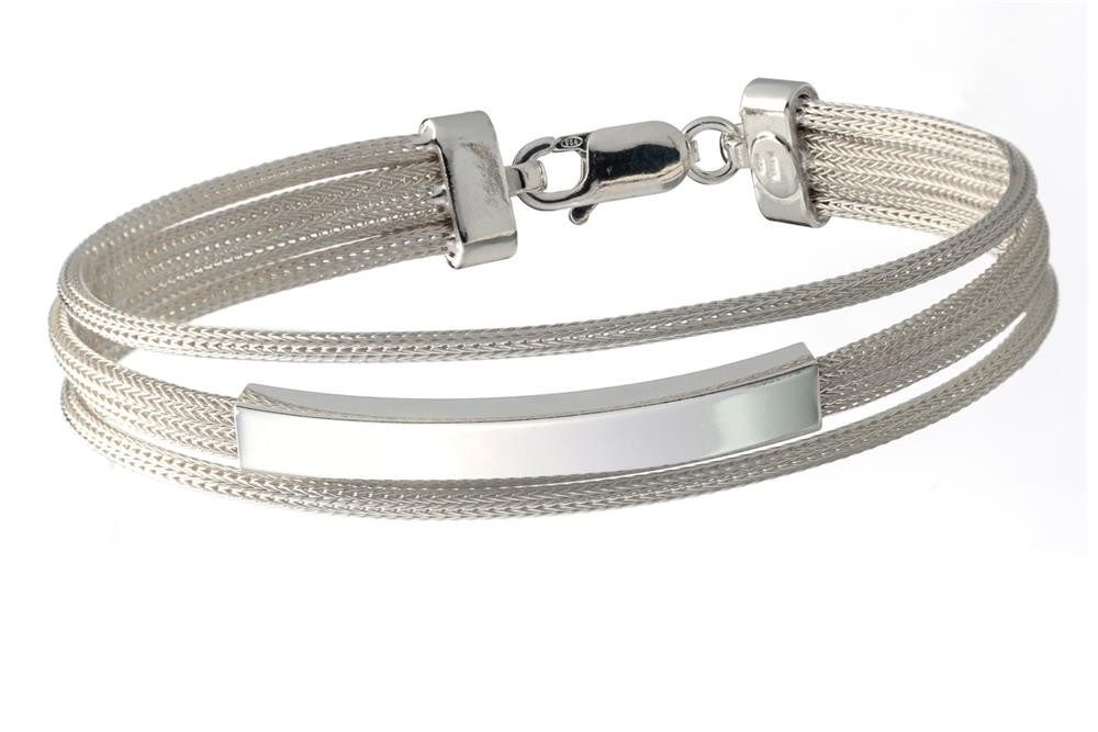 Silberkettenstore Silberarmband Fashion Armband - 925 Silber Sil188, Länge wählbar