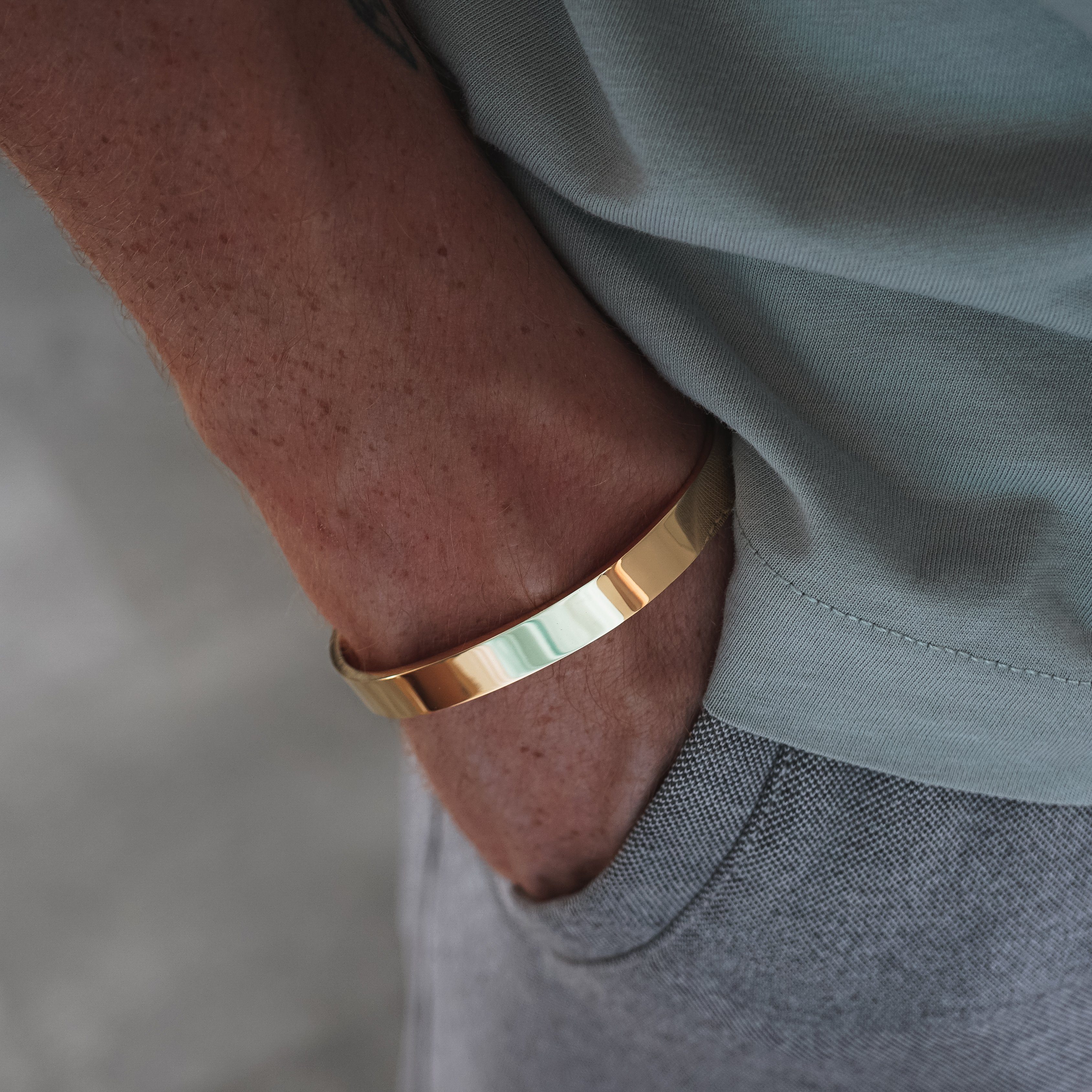Sprezzi Fashion Silberarmband Herren-Armreif aus in Edelstahl, Germany Gold robustem aus Edelstahl designed Armband