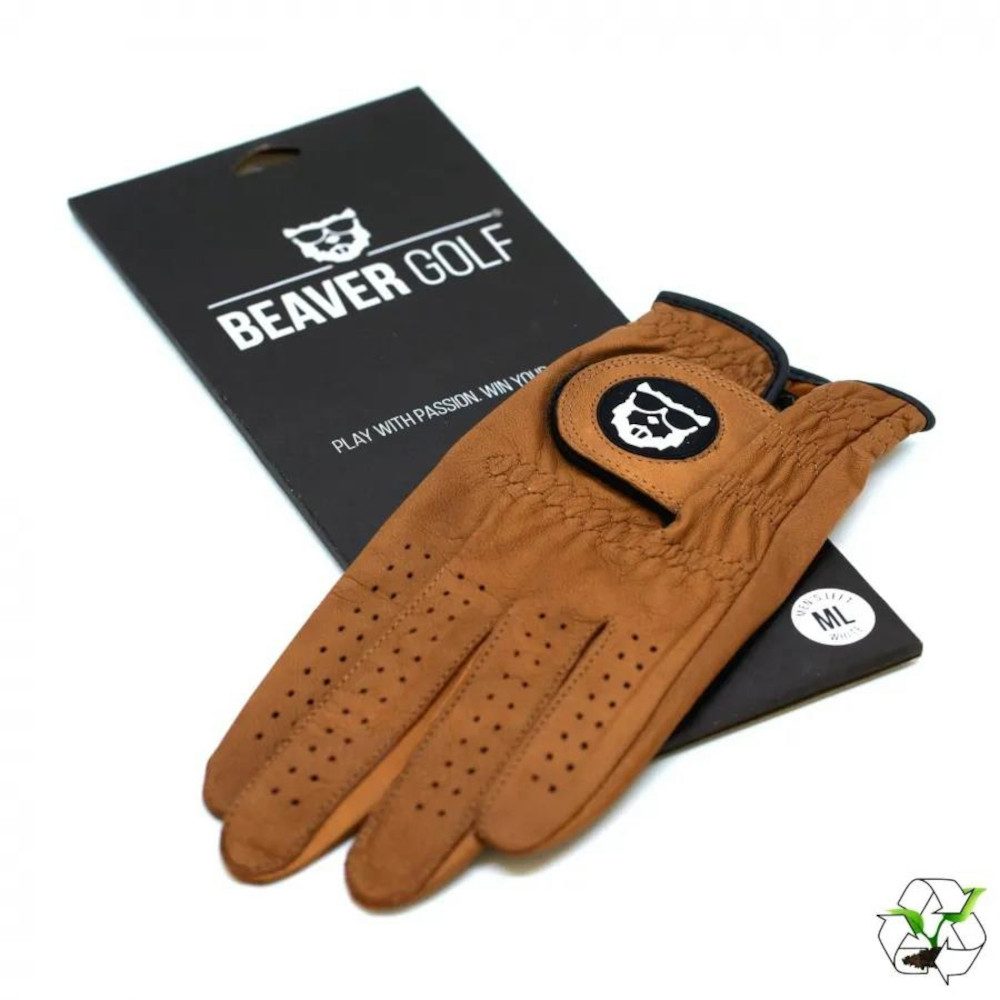 Beaver Golf Golfhandschuhe Beaver Golf Golfhandschuh Braun Herren Rechter Handschuh