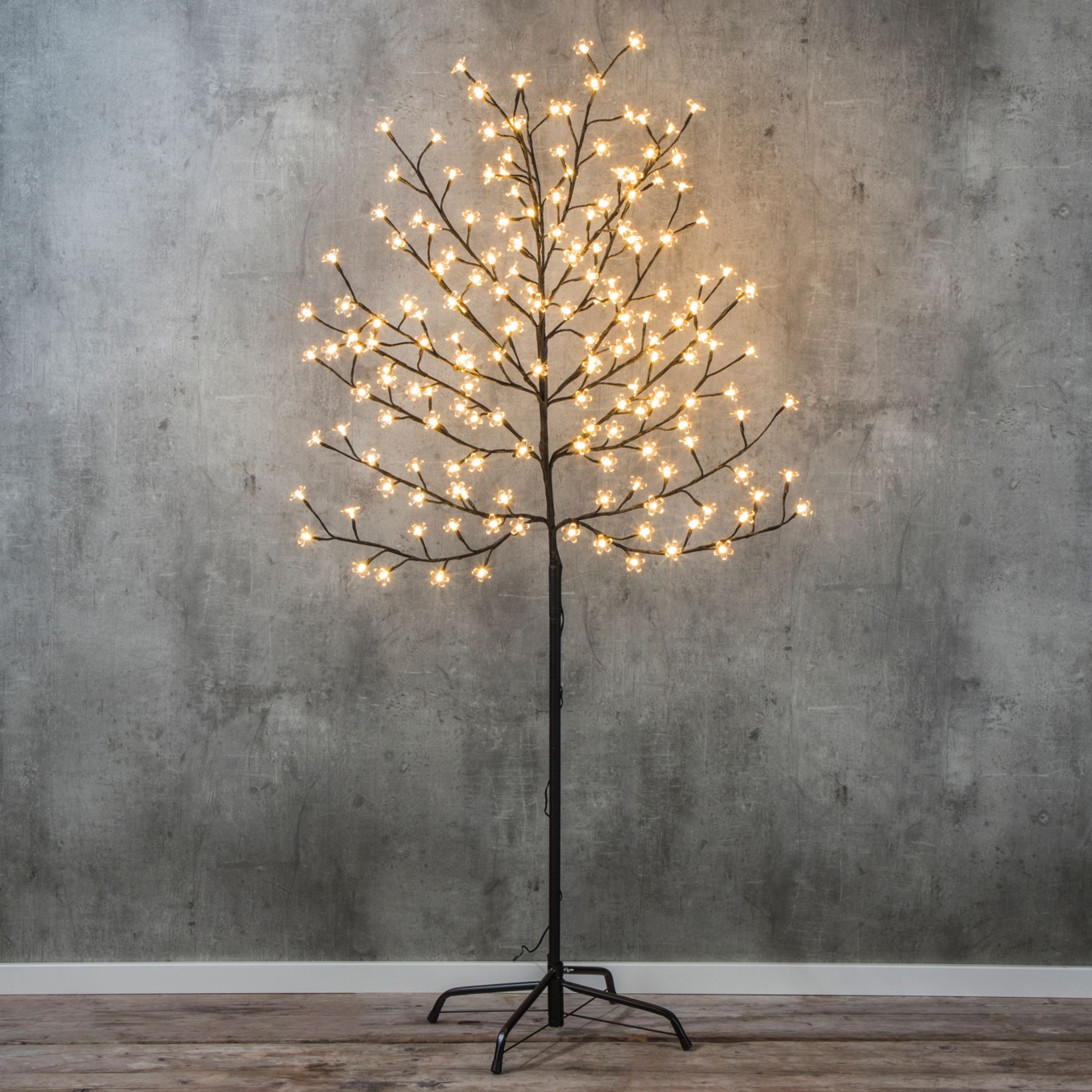 Kunstbaum Kirschblütenbaum, 180 LED Lichterbaum, Gravidus