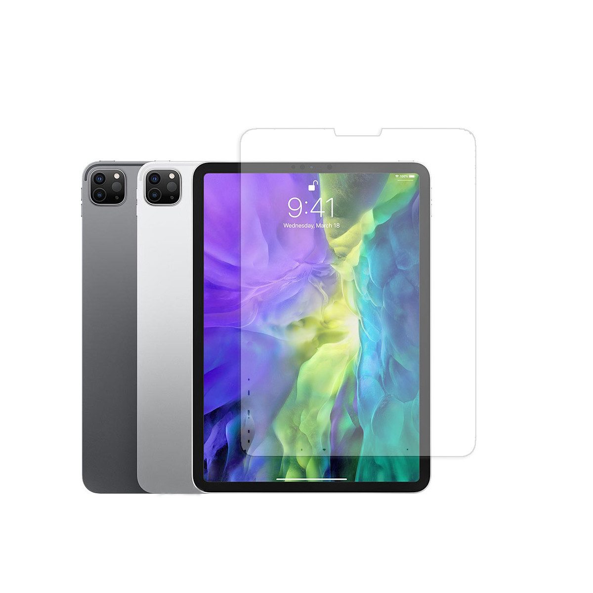 Ventarent Displayschutzglas Schutzglas, Schutzfolie Panzer Folie für iPad Pro 11zoll 3. Gen für iPad Pro 11 Zoll, 3. Gen (2021), iPad Pro 11 Zoll, 2. Gen (2020), iPad Air 10.9 Zoll, 4. Gen (2020), iPad Air 10.9 Zoll, 5. Gen (2022), iPad Pro 11 Zoll, 4. Gen (2022), 9H Hartglas, Displayschutz, 3D-Touch fähig, Apple iPad Pro 11 3. Gen