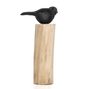 Moritz Skulptur Vogel groß, Holz Deko Figuren Wohnzimmer Holzdeko Objekte Holzdekoration