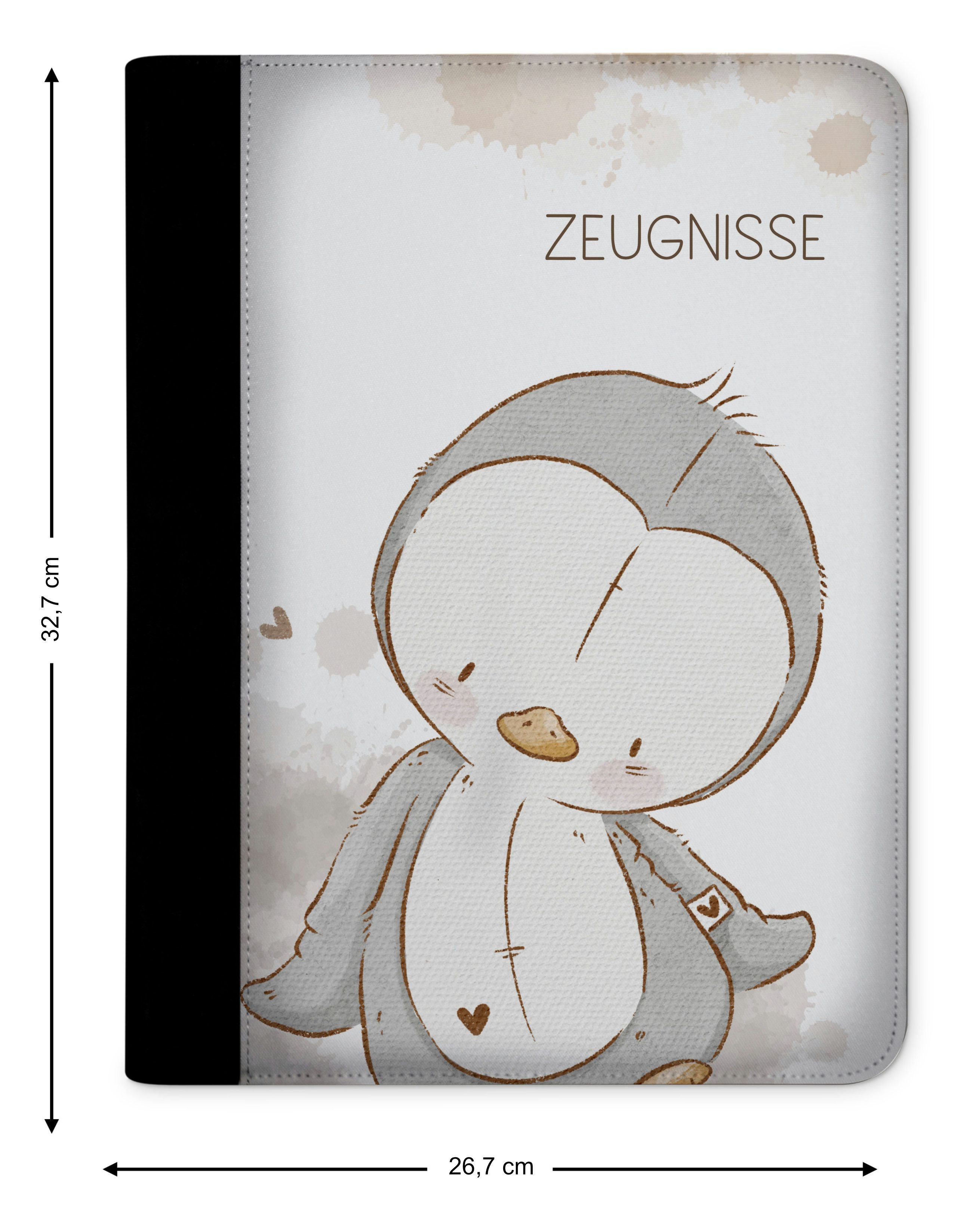 CreaDesign Schreibmappe Kinder Zeugnismappe, Dokumentenmappe, Ordner A4, Pinguin (1-St)