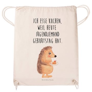 Mr. & Mrs. Panda Sporttasche Igel Kuchenstück - Transparent - Geschenk, Gute Laune, Tasche, Tiere, (1-tlg), Design trifft Funktion