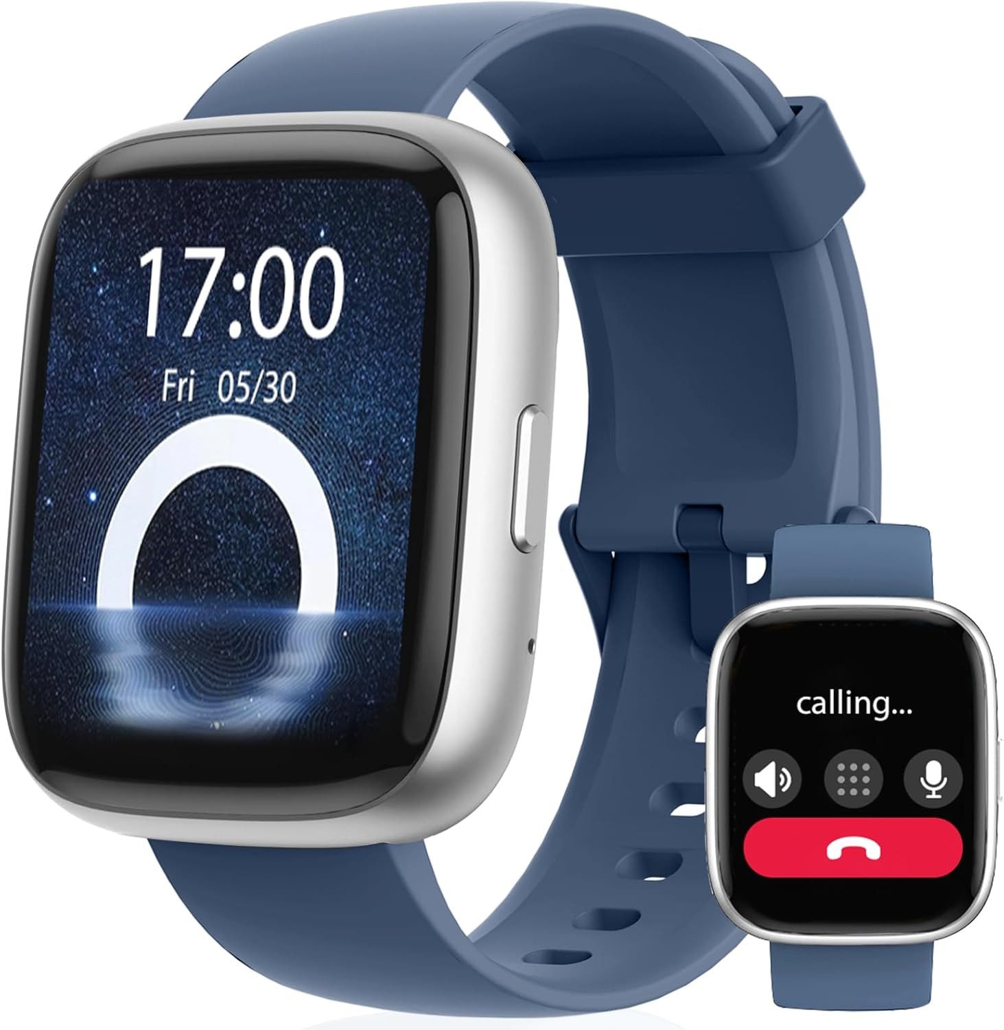 CATGIFF IDW26 Smartwatch (4,6 cm, android ios), Unisex Smartwatch mit Alexa Sprachsteuerung, Gesundheits
