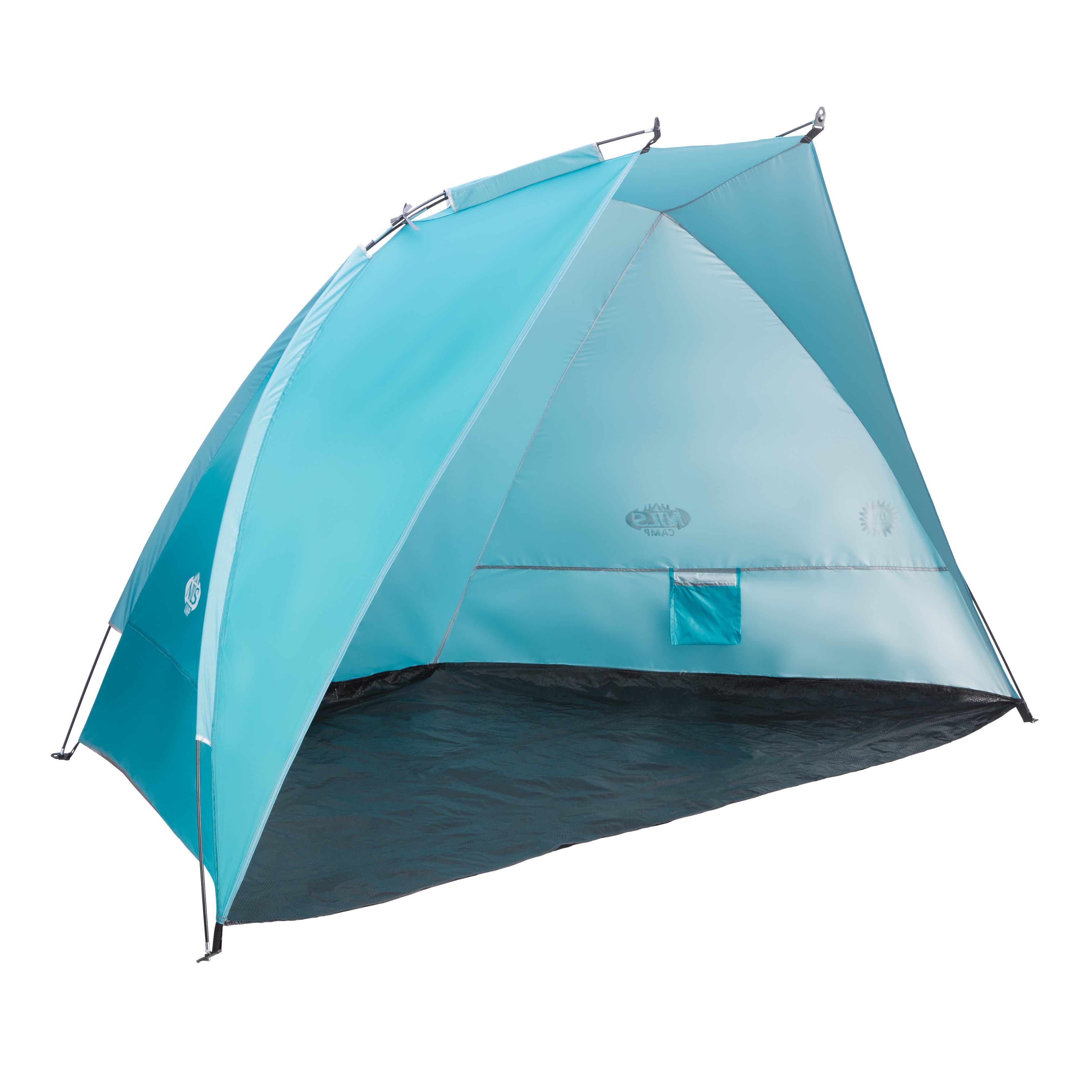 NILS CAMP Strandmuschel Strandzelt türkis 260x120x120cm, günstig online kaufen