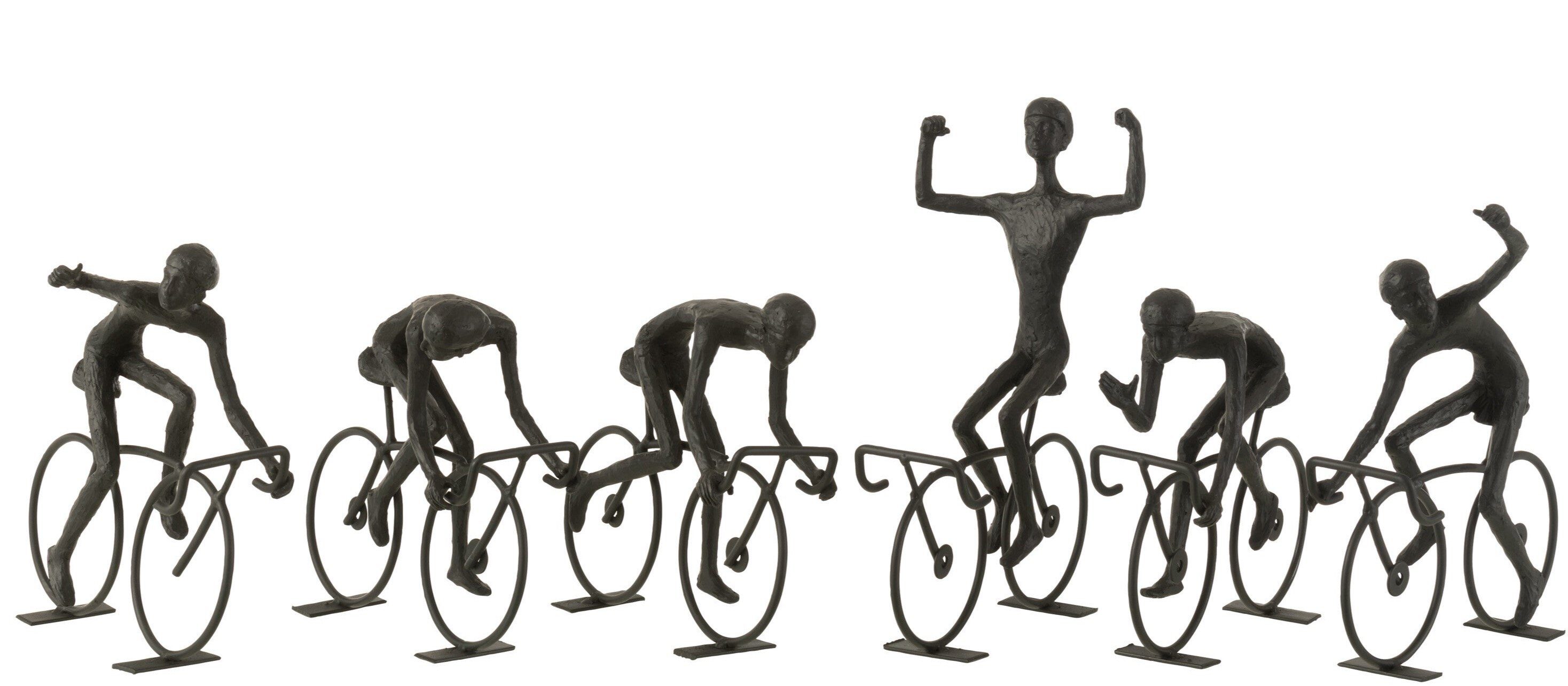 MF Skulptur 6-er Radfahrer Set - Handgefertigte Fahrrad Dekofiguren (6 St)