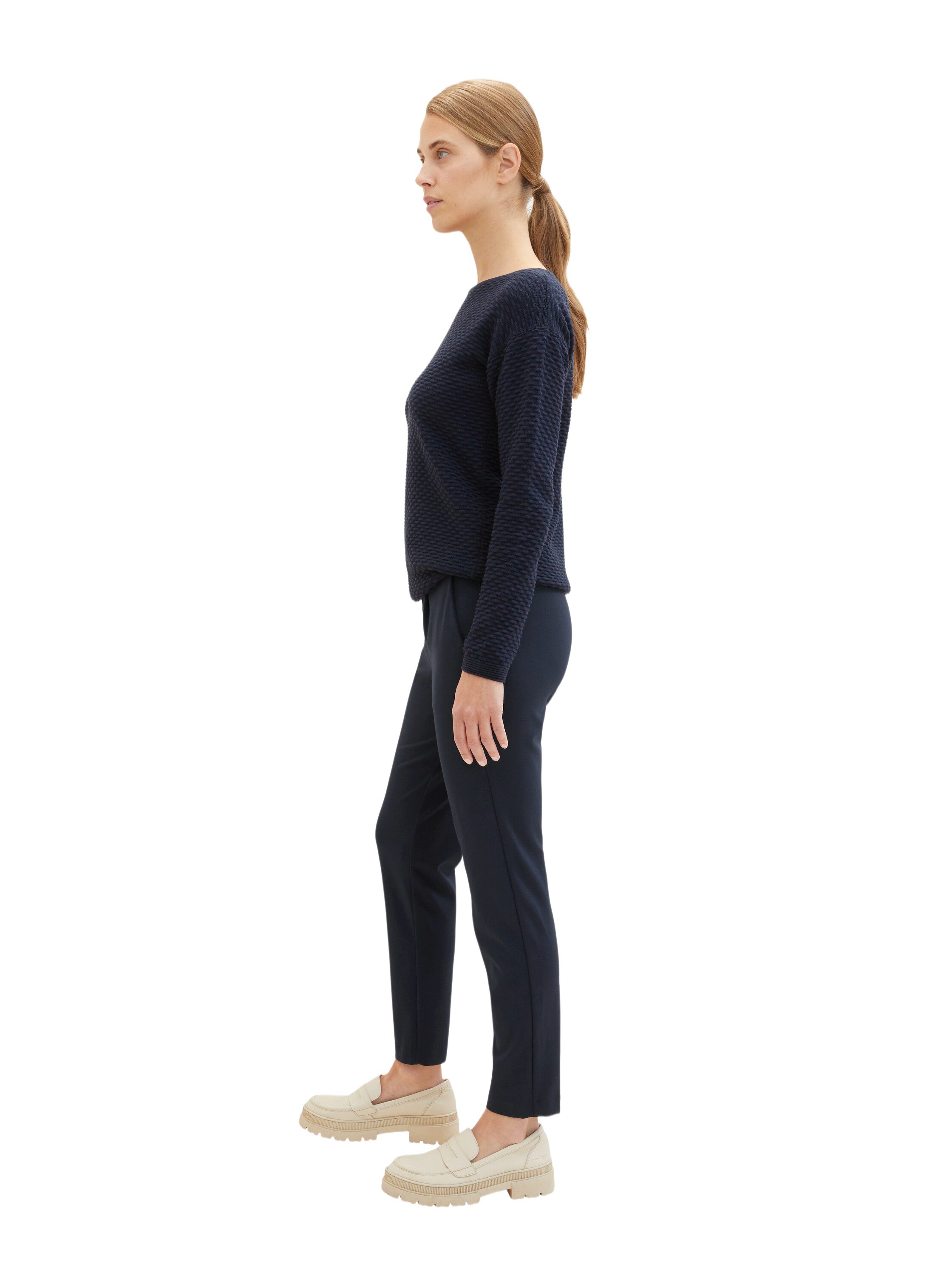 TOM TAILOR Jerseyhose N blau,Casual,Viskose,Unifarben,Gerade,Mittel