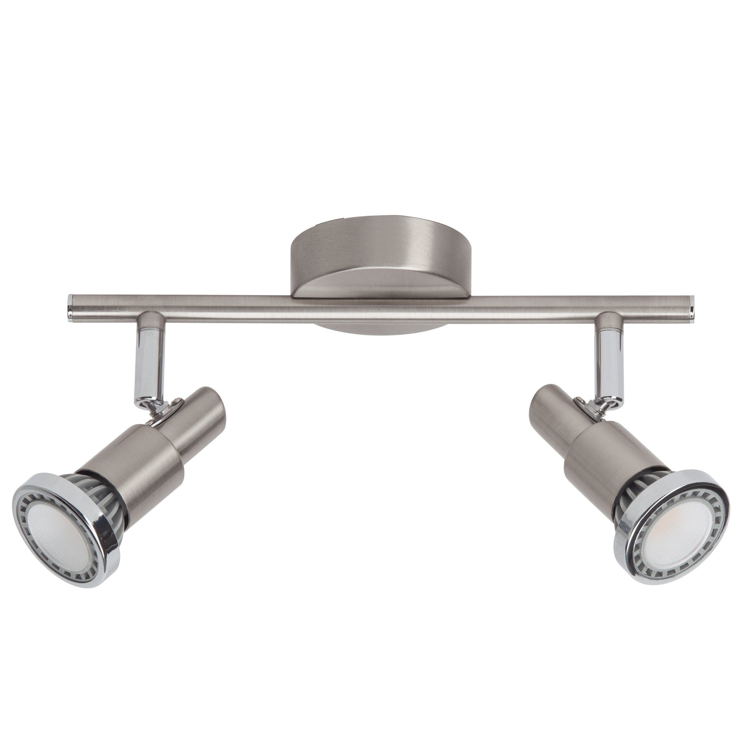 Spotrohr, GU10, Köpfe LED lm, cm, Deckenstrahler, schwenkbar, LED Metall K, 345 warmweiß, 3000 28 wechselbar, Lightbox