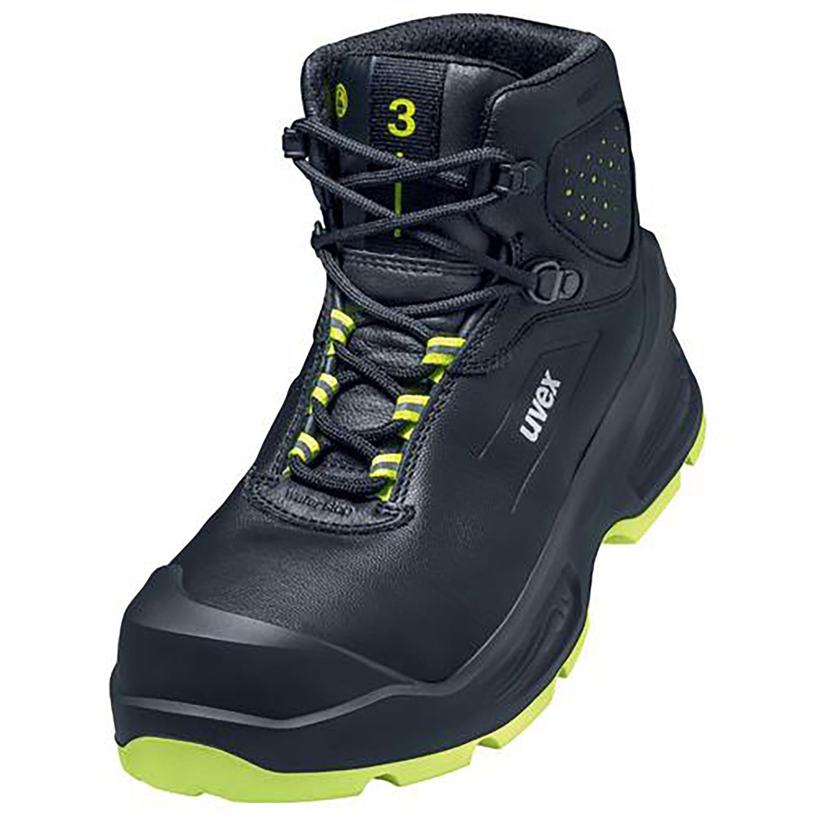 3 Stiefel S3 schwarz, gelb Weite 12 Sicherheitsstiefel