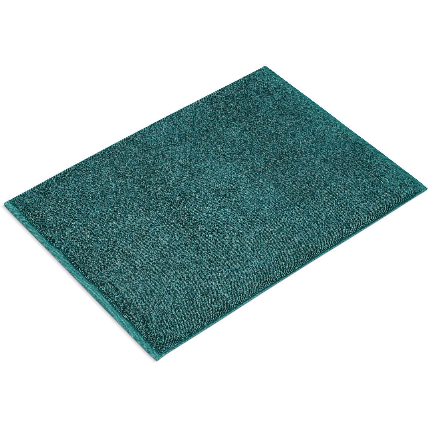 herzbach home Badematte Pura 60x90 cm, Baumwolle, Rechteckig, 1200g/m², Premium-Qualität, 100% Baumwolle, mit Logo Stickerei